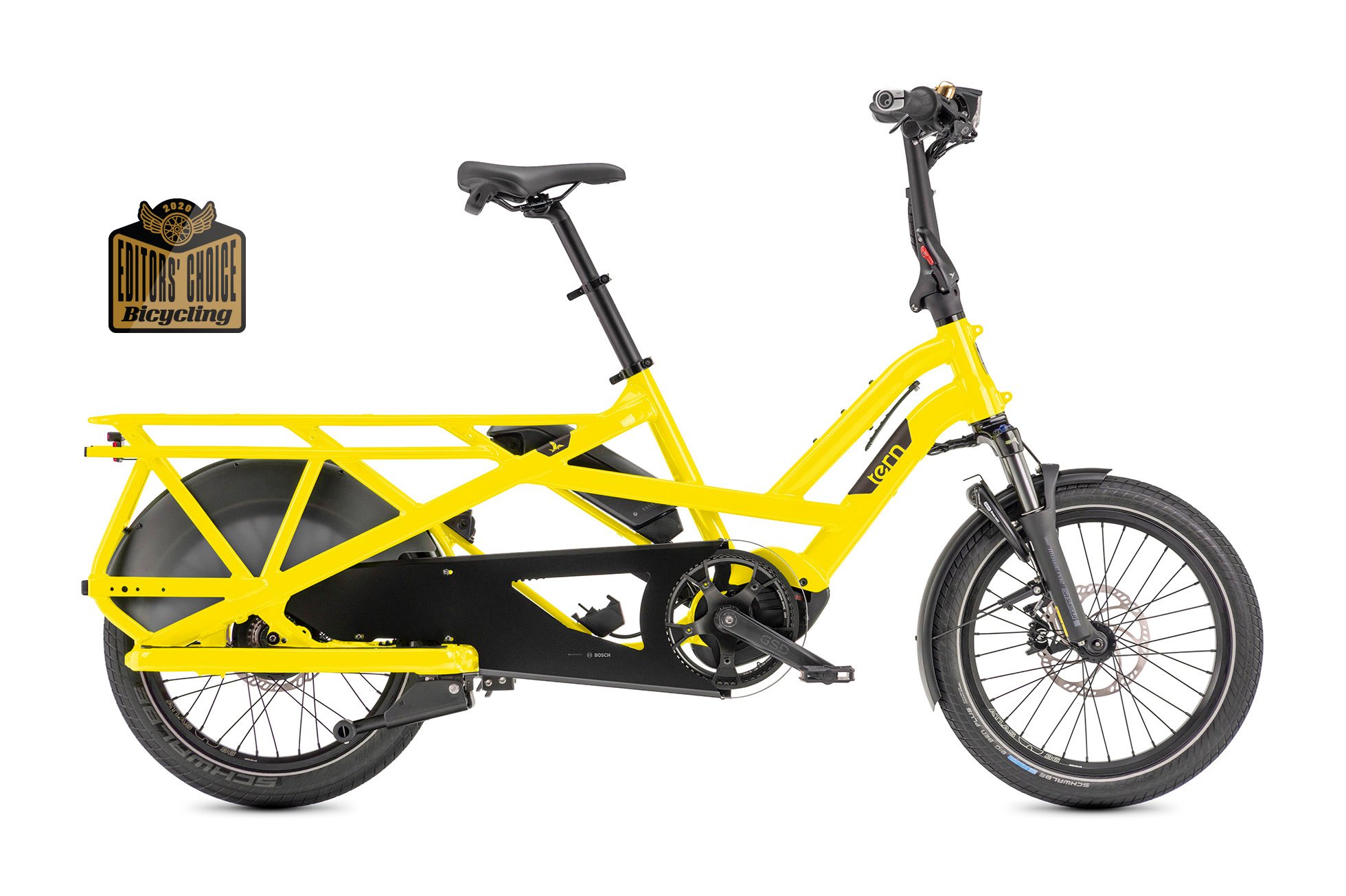 Tern Tern GSD V2 S10 LX Cargo Bike, 500Wh, School Bus Yellow, Single Battery