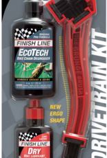 Finish Line Starter Kit 1-2-3, Includes Grunge Brush, 4oz DRY Chain Lubricant and 4oz EcoTech Degreaser