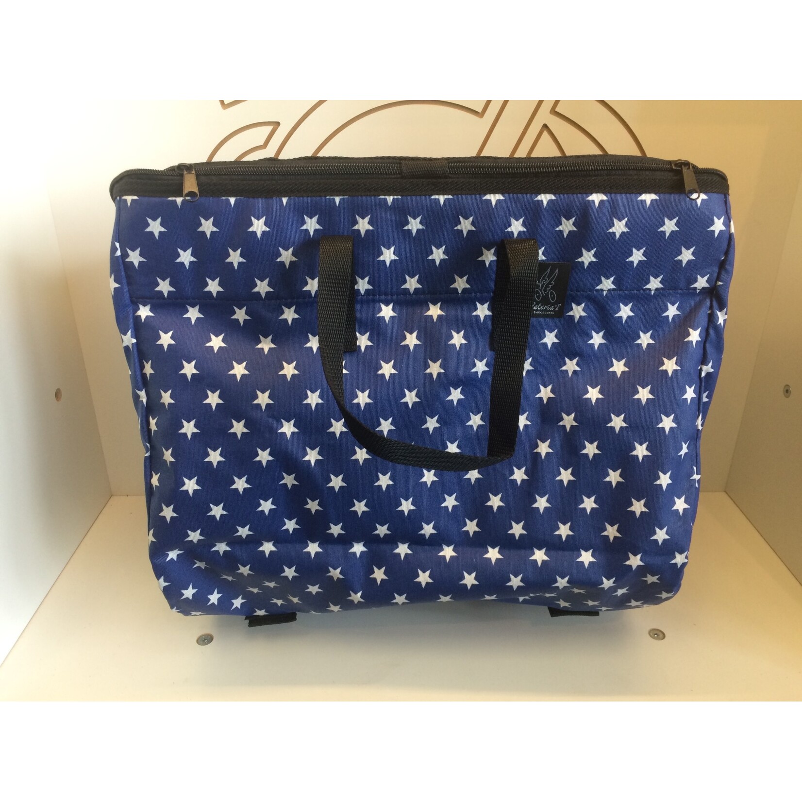 Brompton Valeria's Folding Basket for Brompton - Blue Stars
