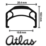 Velocity Velocity Atlas Rim, Silver, 40h, 650b (27.5"), Eyeleted