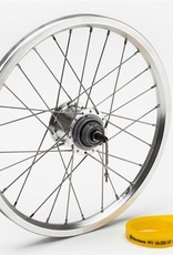 Brompton 3 speed Rear Wheel Silver BSR Hub/Silver Rim, includes fittings