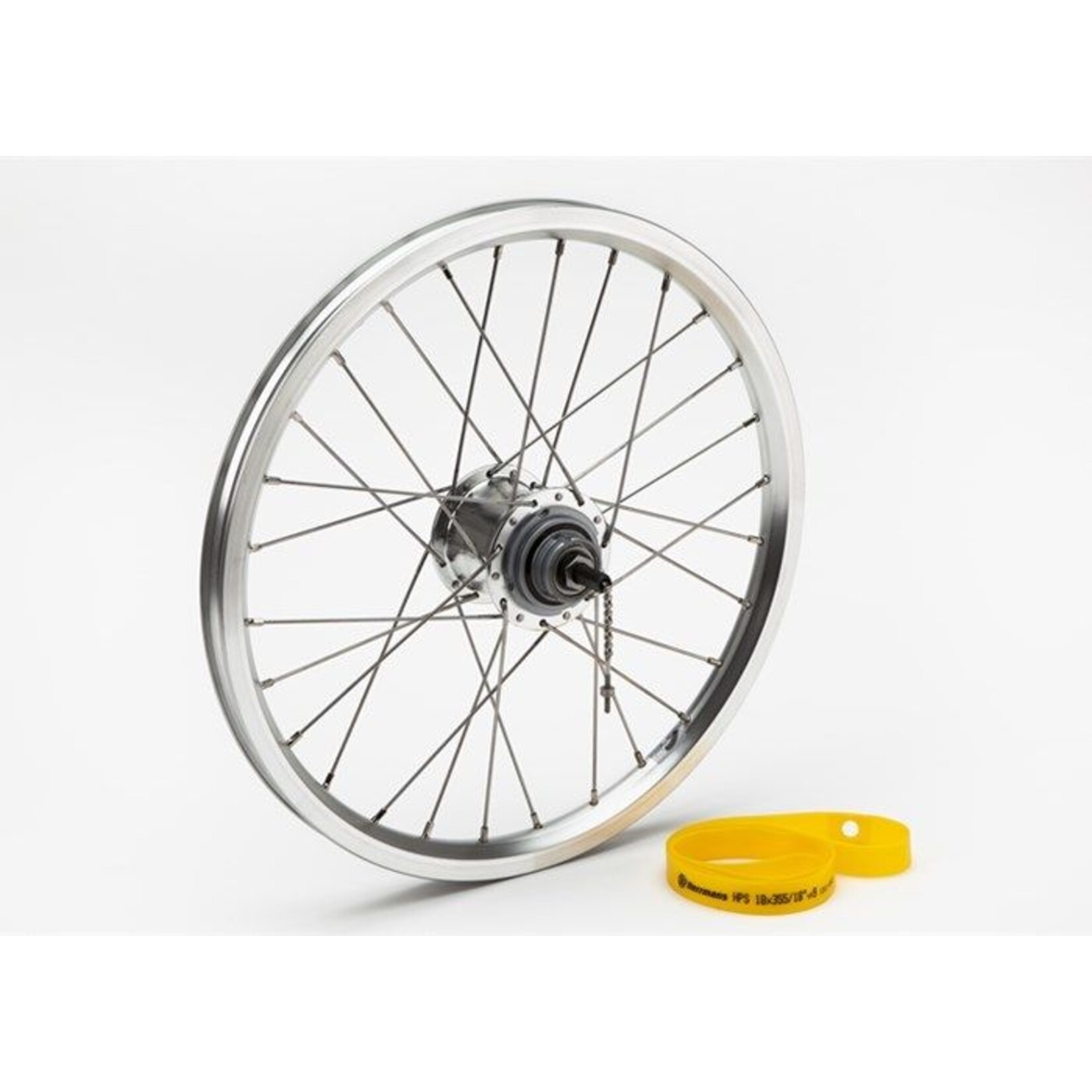 Brompton Brompton 3-speed Rear Wheel Silver BSR Hub/Silver Rim, includes fittings