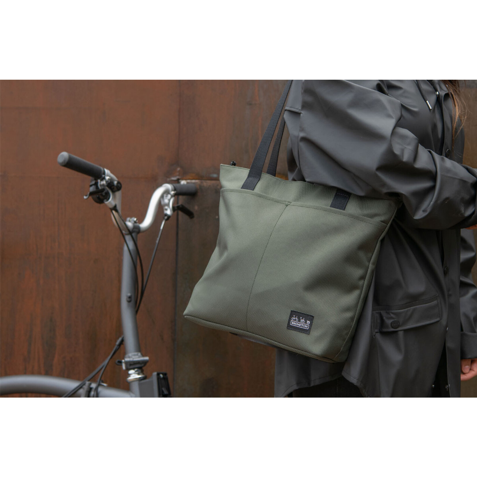 Brompton Brompton Borough Tote S, Olive, with frame