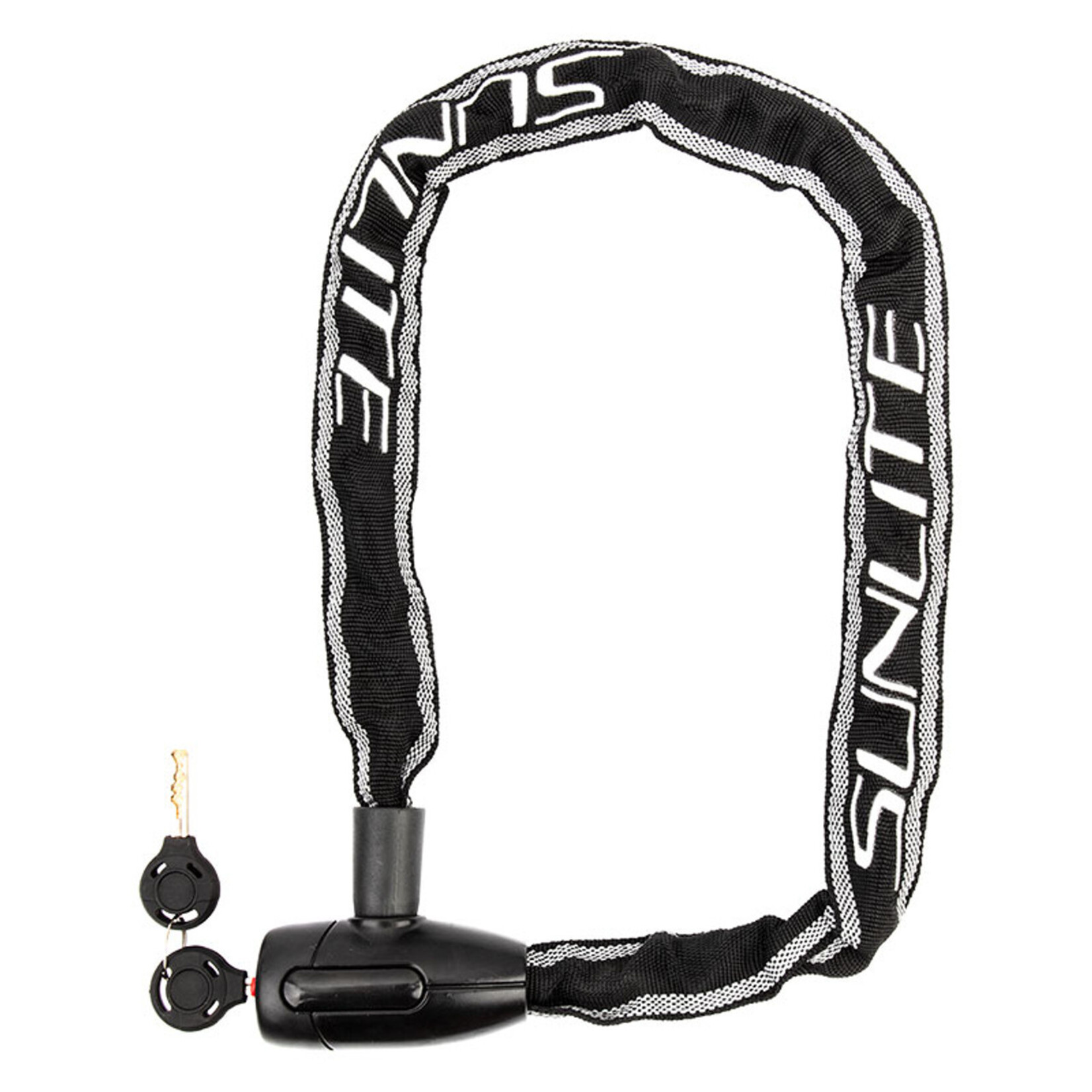 LOCK SUNLITE DFNDR CHAIN 6mmx35in KEY BK w/REFLECTIVE