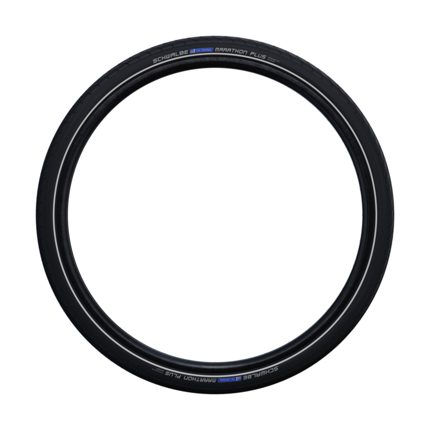 Schwalbe Schwalbe Marathon Plus Tire, 20x1.75 Wire Bead Black with Reflective Sidewall and SmartGuard Protection