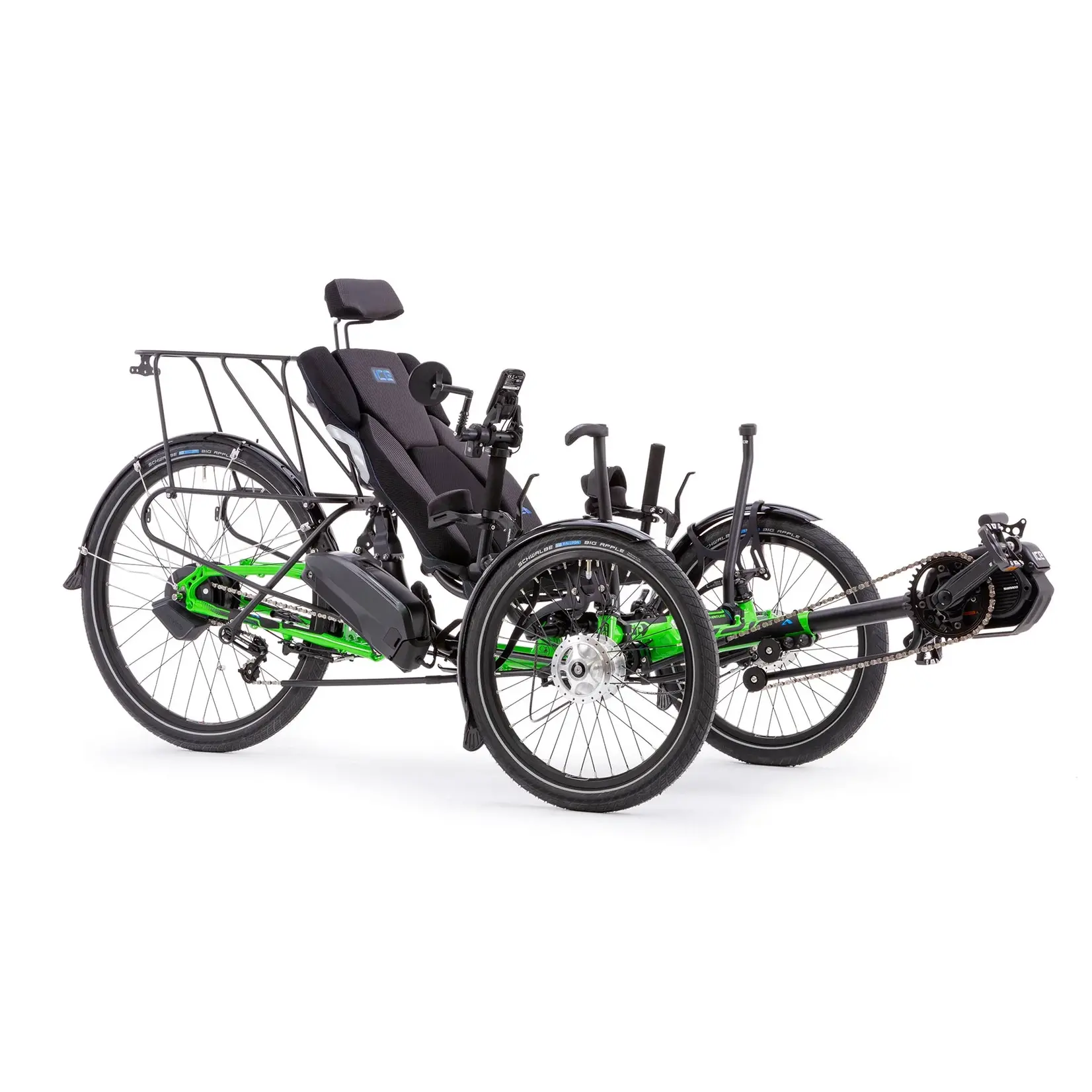 ICE Recumbent Trikes ICE Adventure HD 26 Shimano STEPS  (electric)  Rear Suspension - Kiwi Green