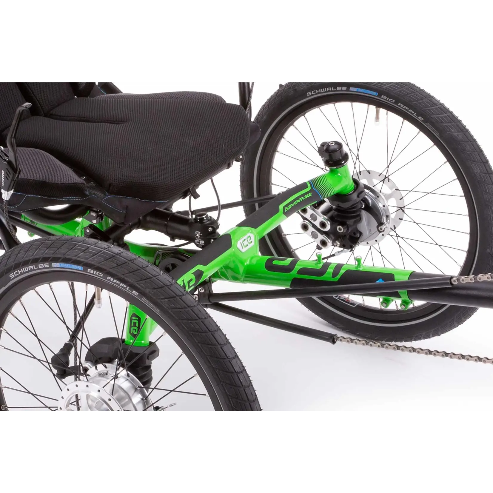 ICE Recumbent Trikes ICE Adventure HD 26 Shimano STEPS  (electric)  Rear Suspension - Kiwi Green