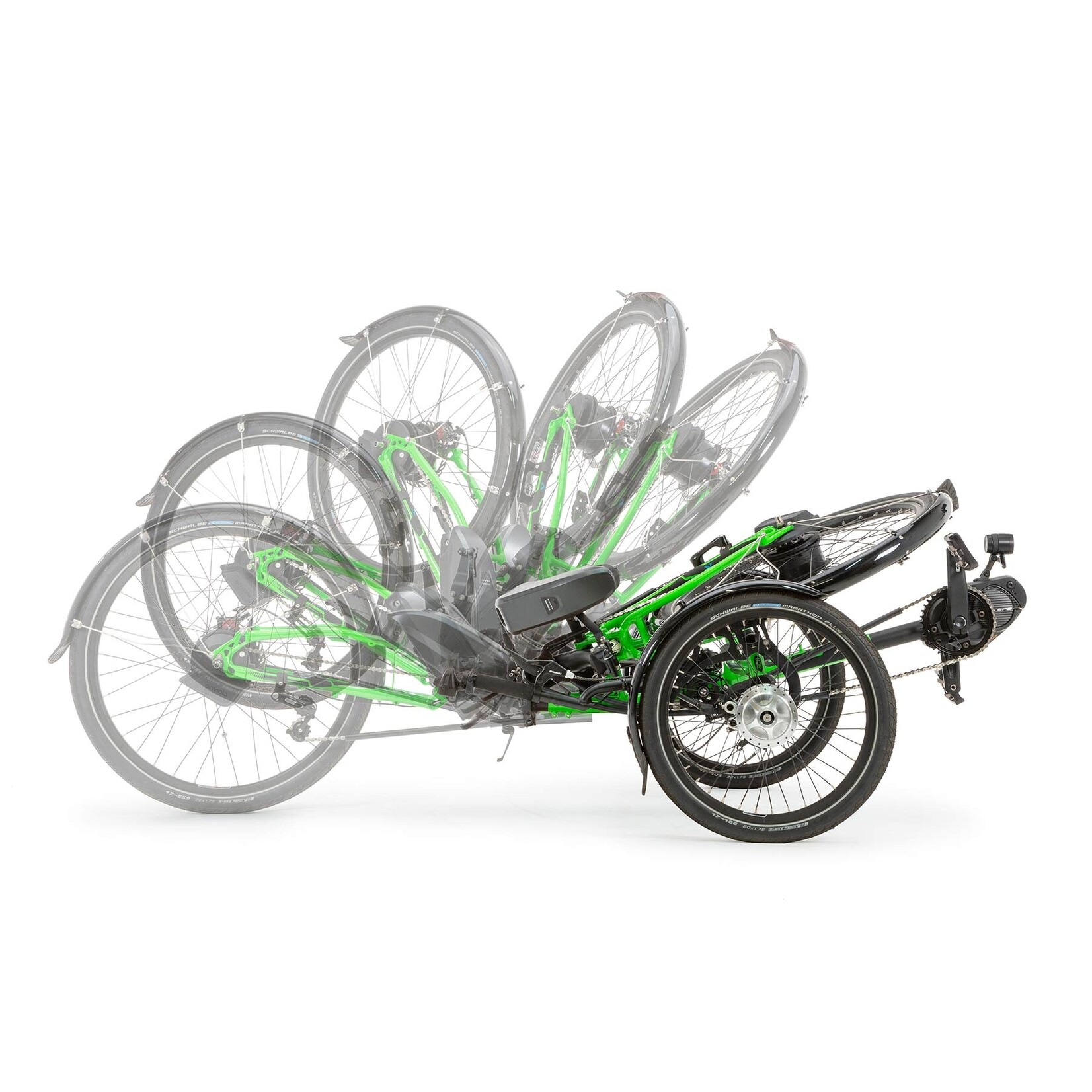 ICE Recumbent Trikes ICE Adventure HD 26 Shimano STEPS  (electric)  Rear Suspension - Kiwi Green