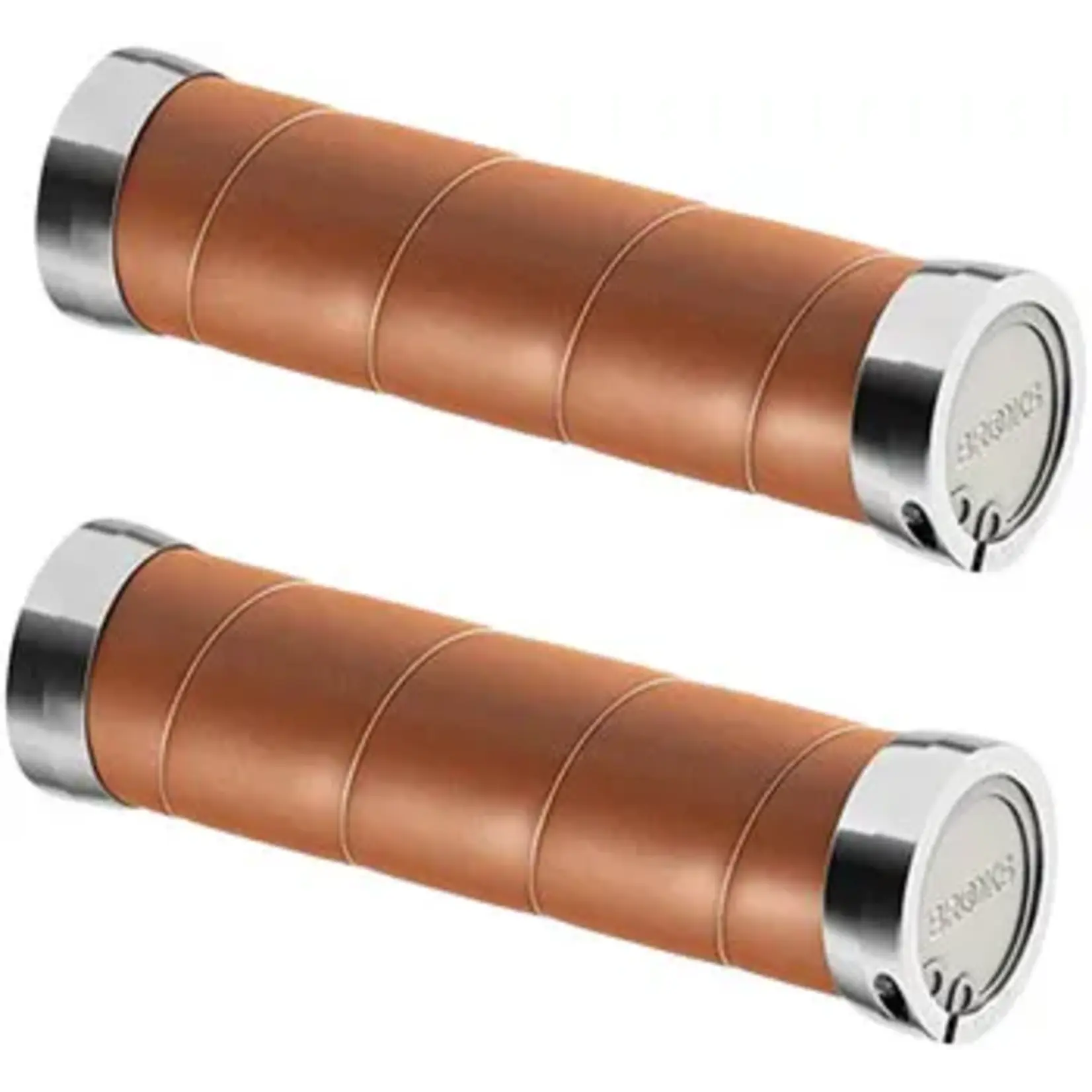 Brooks Brooks Slender Leather Grips - Honey, 130/130mm