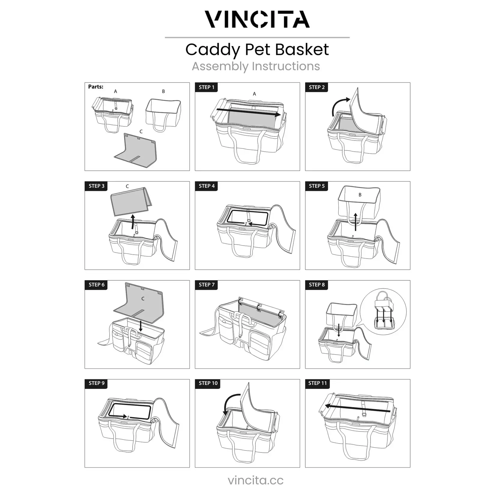 Vincita Vincita Caddy Pet Basket for Brompton Blue