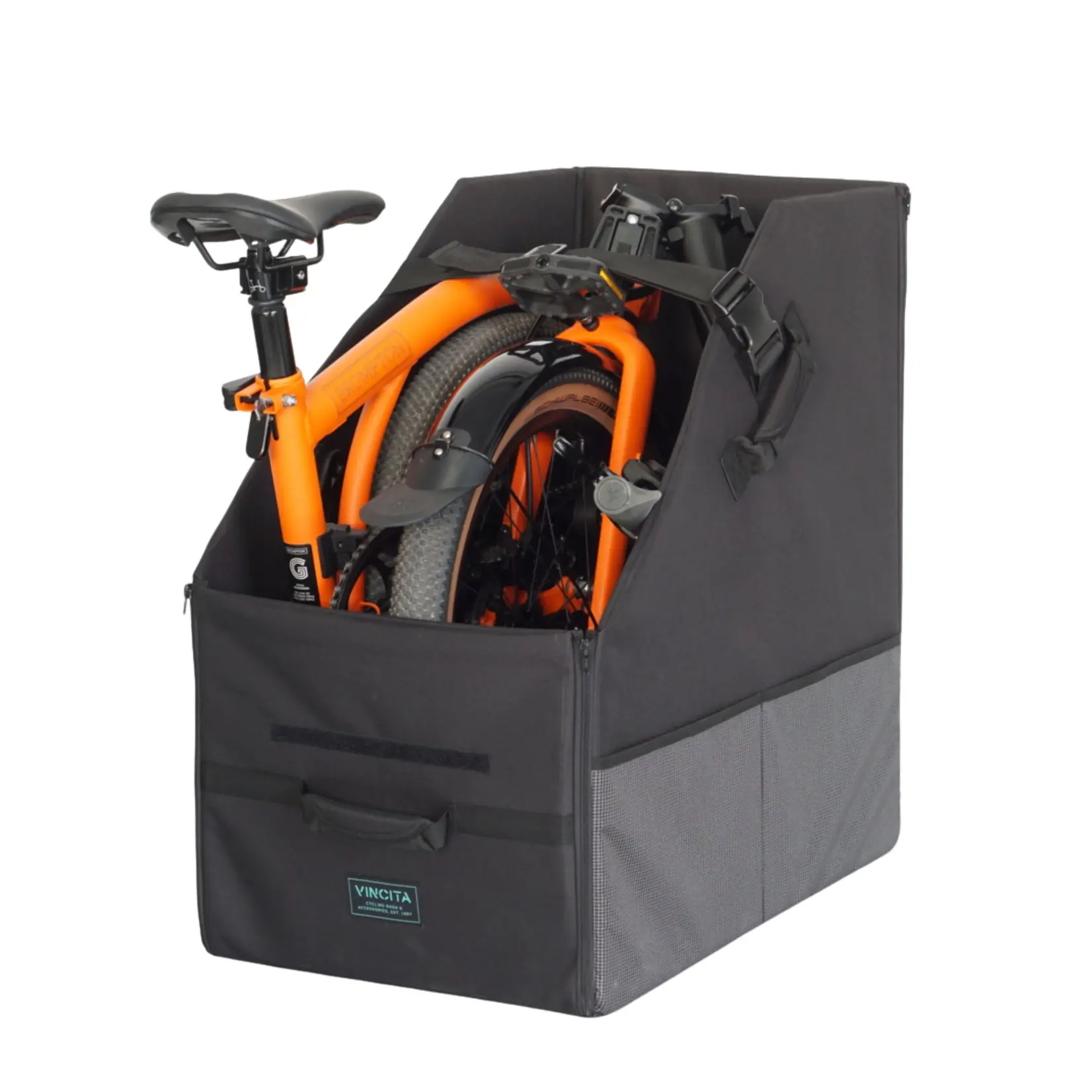 Vincita Vincita Keeper Bike Box 2.0 Black with zipper For Brompton G line