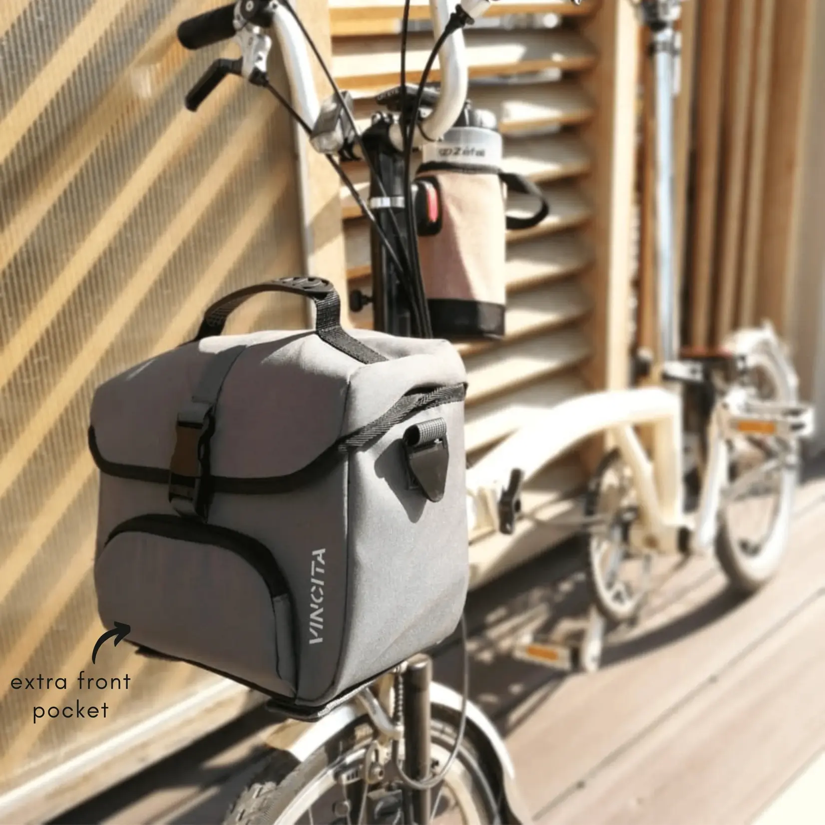 Vincita Vincita Mini Front Bag for Brompton Gray