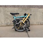 Brompton C line 6 speed Turkish Green M handlebar with rear rack pre-owned