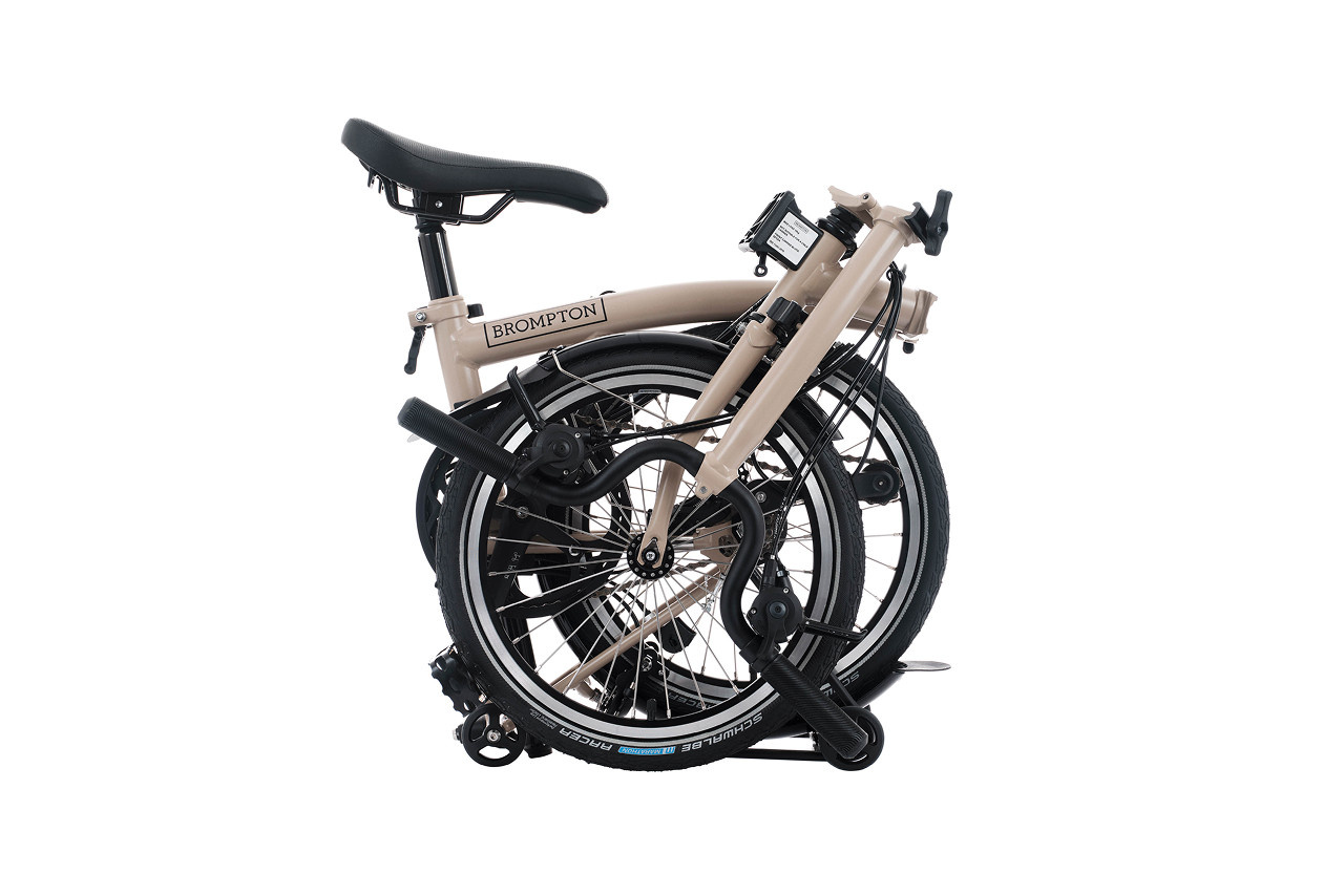 Brompton C line12 Speed with Roller Rack H Handlebar Dune Sand ...