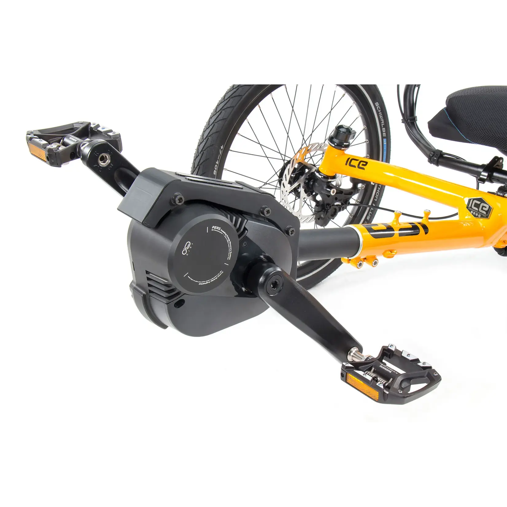 ICE Recumbent Trikes ICE Adventure 26 Rear Suspension - Blue PERS V4 D kit chainless electric trike