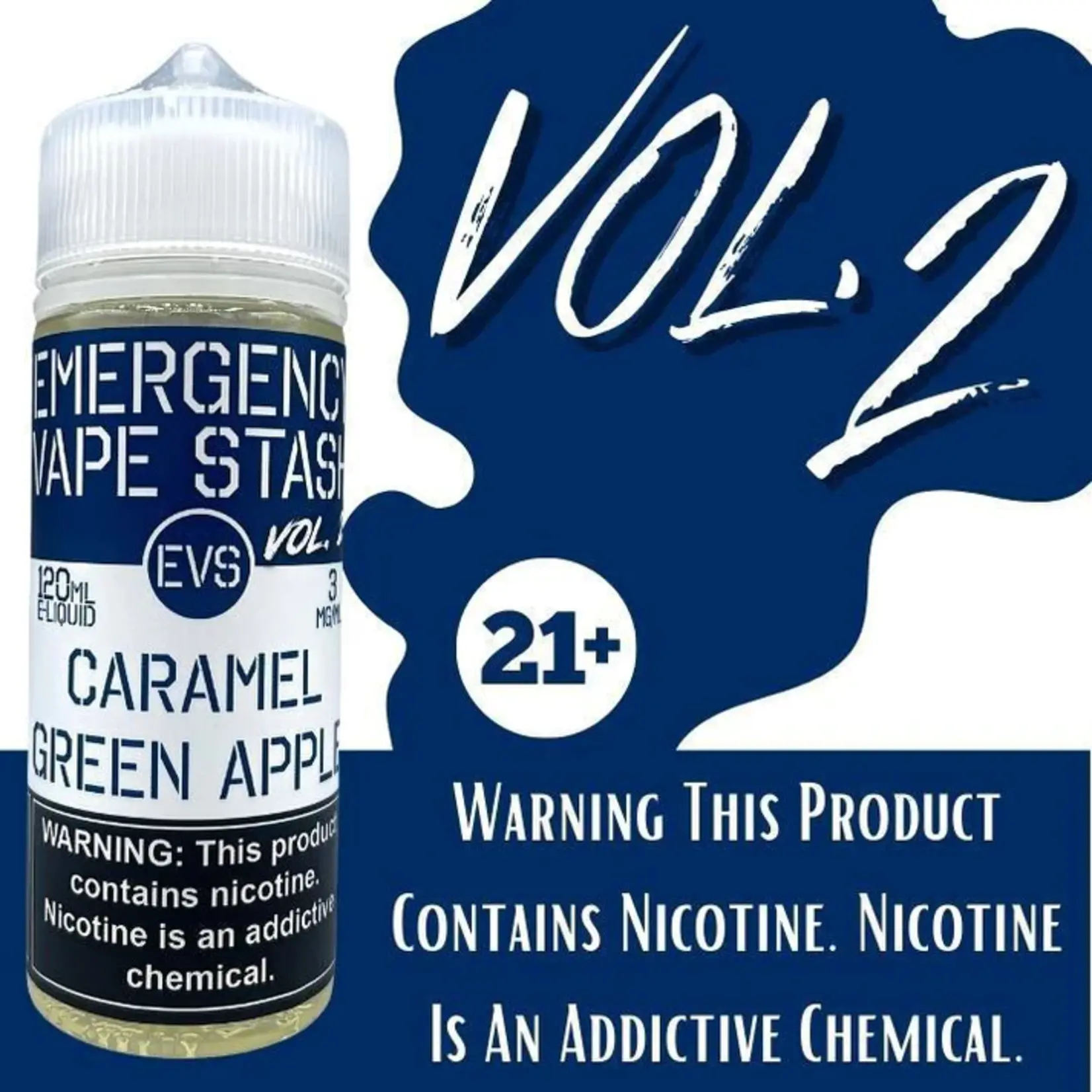 Emergency Vape Stash Reserve 120ml Caramel Green Apple 0mg