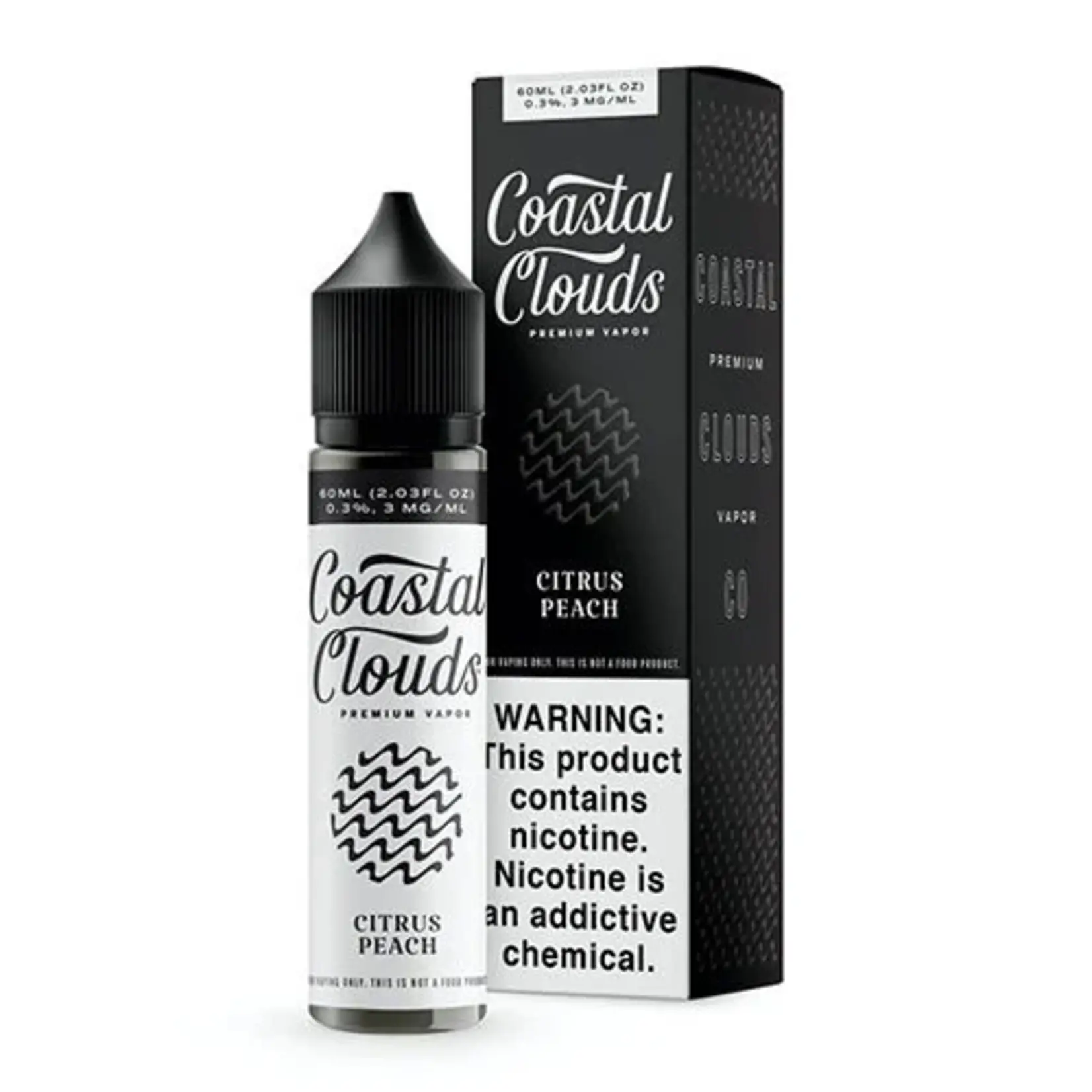 Coastal Clouds Premium Vapor 60ml Citrus Peach (Sugar Nectarine) 0mg