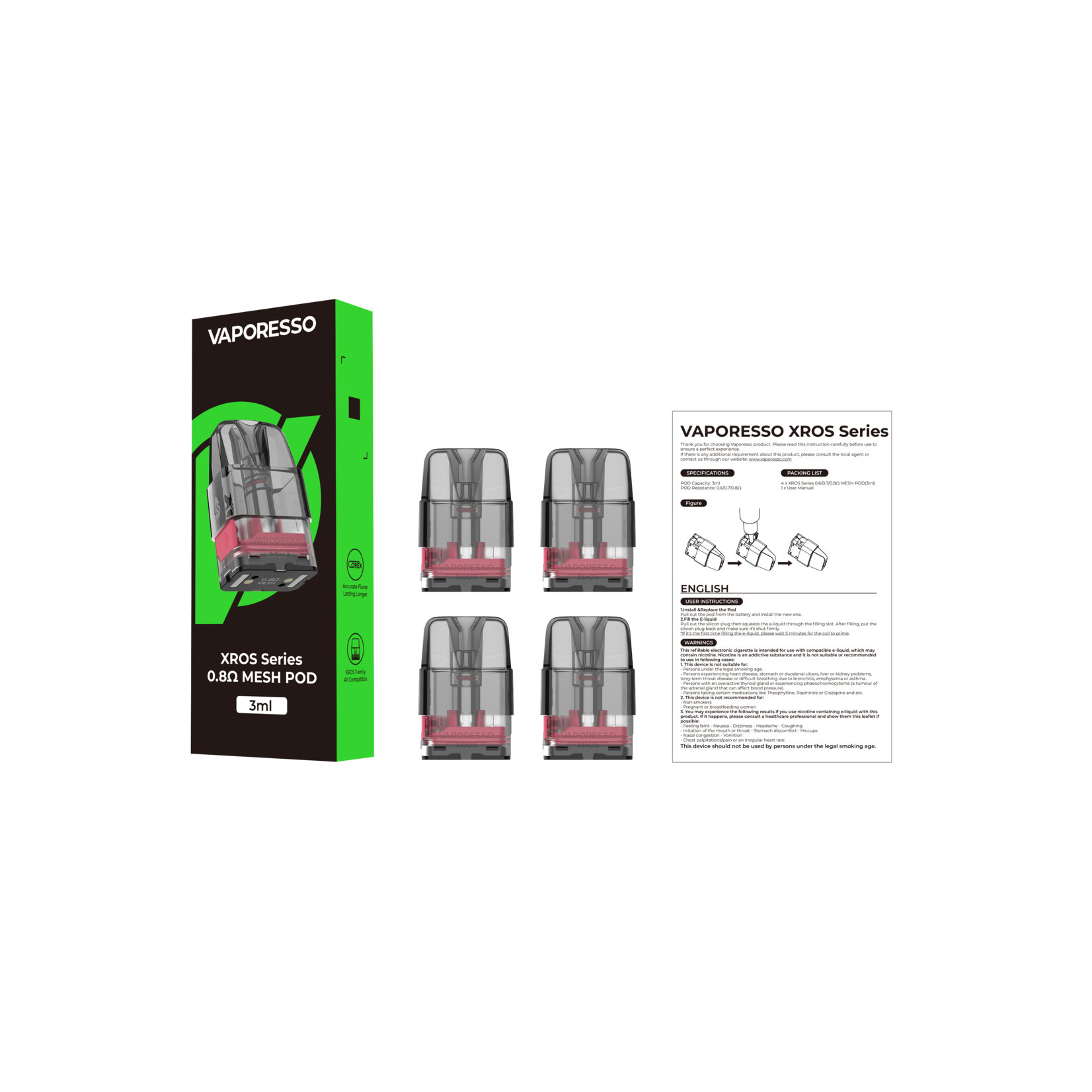 Vaporesso XROS Pods (box of 4) 3ML