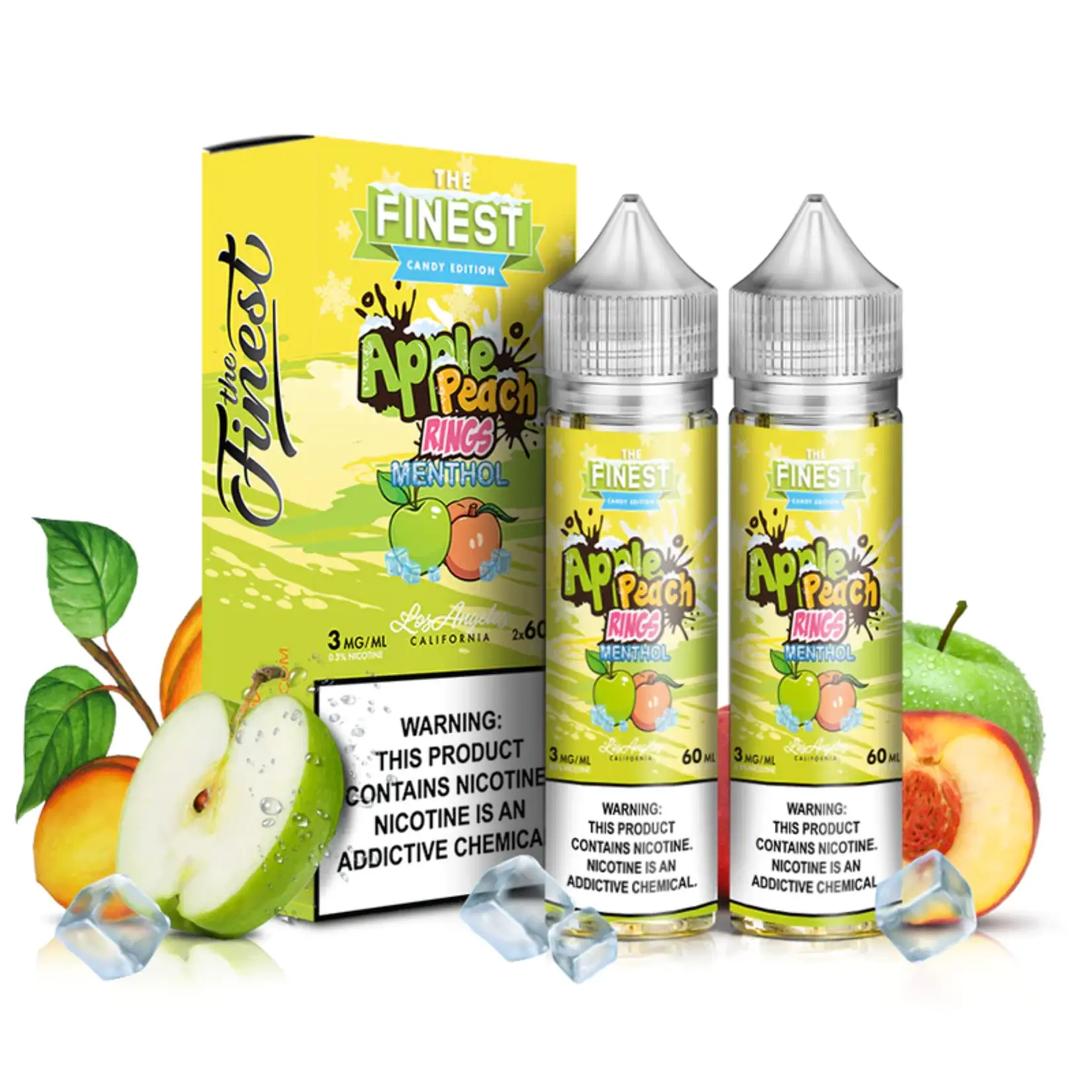 Finest Fruit Edition 2x60ml Apple Peach Sour Rings on Ice 0mg