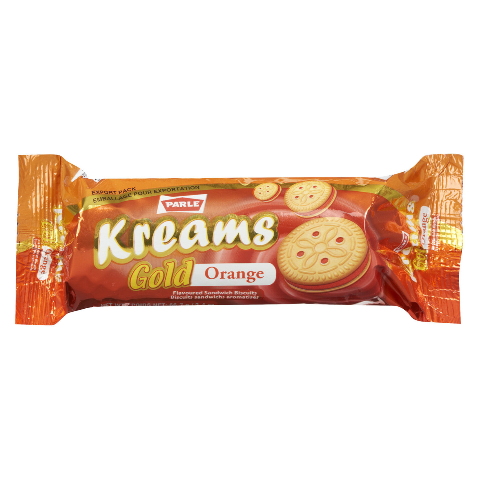Parle Kreams Orange Sandwich Cookies