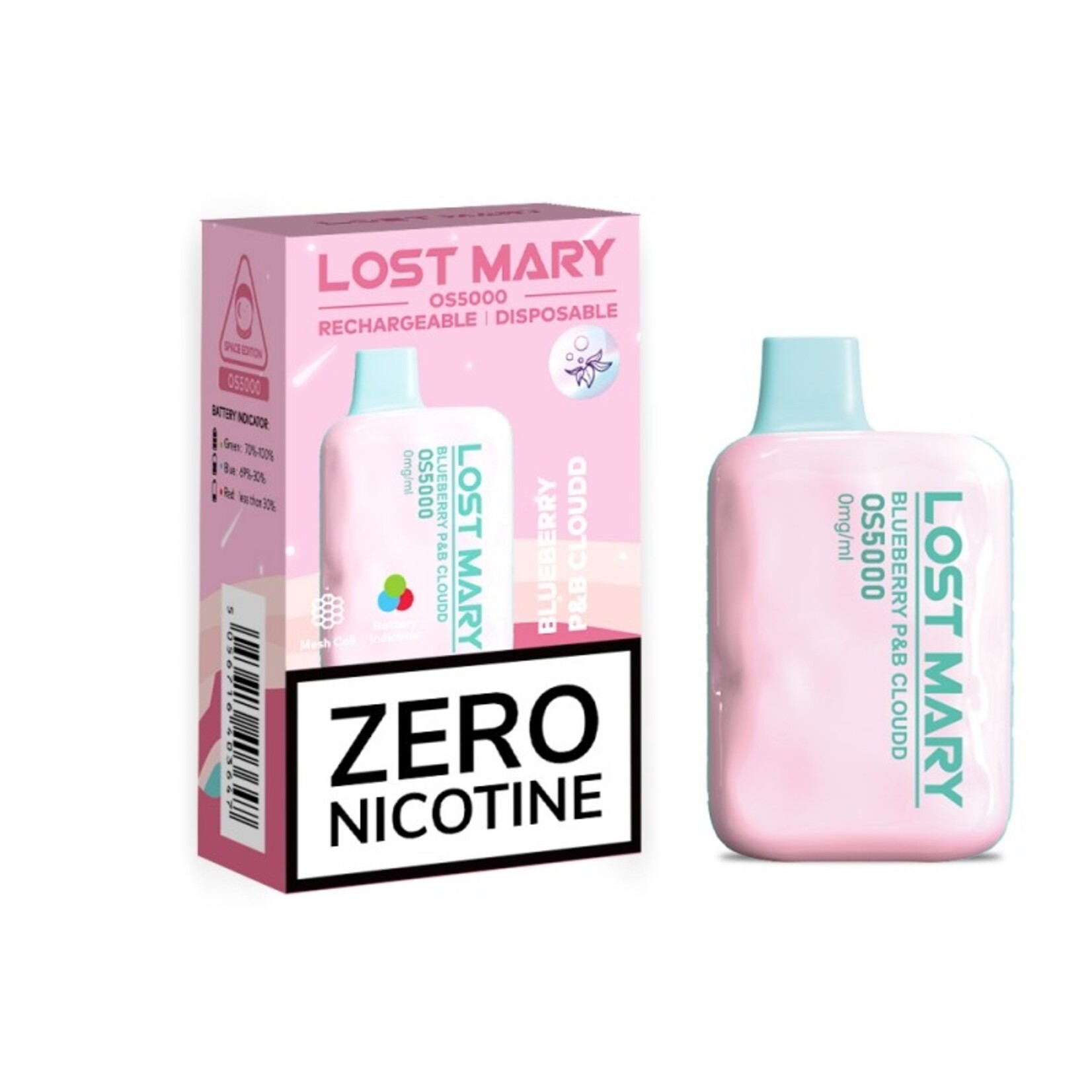 Lost Mary OS5000 Zero OS5000 Disposable 0% Nic