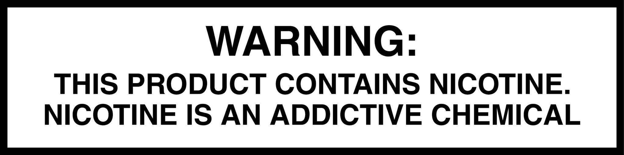 This product contains nicotine. Nicotine is an addictive chemical