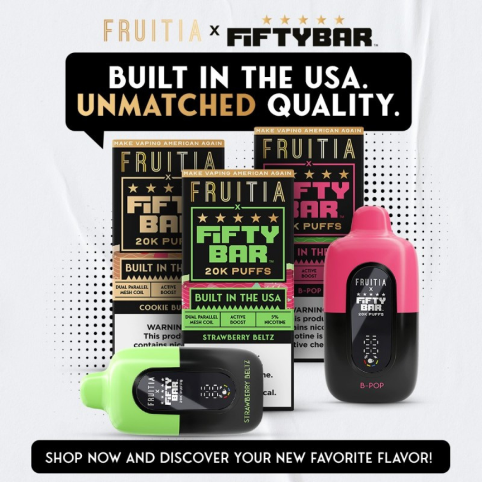 Fifty Bar 20k Fruitia x Fifty Bar 20k 5%