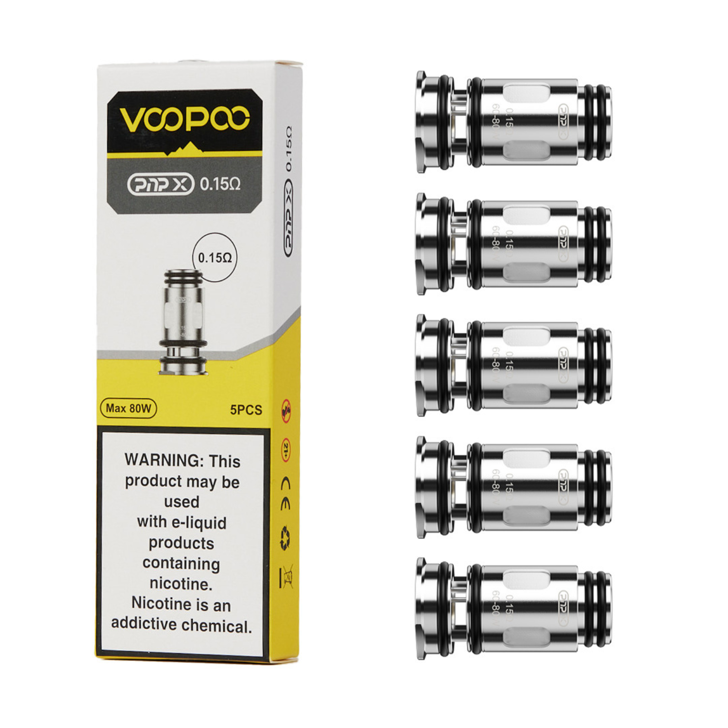drag x voopoo coils Pnp-X Coil (Box of 5) Vape Kit Type_Starter Kit Color:Iron Gray RYL Classic Disposable Vape