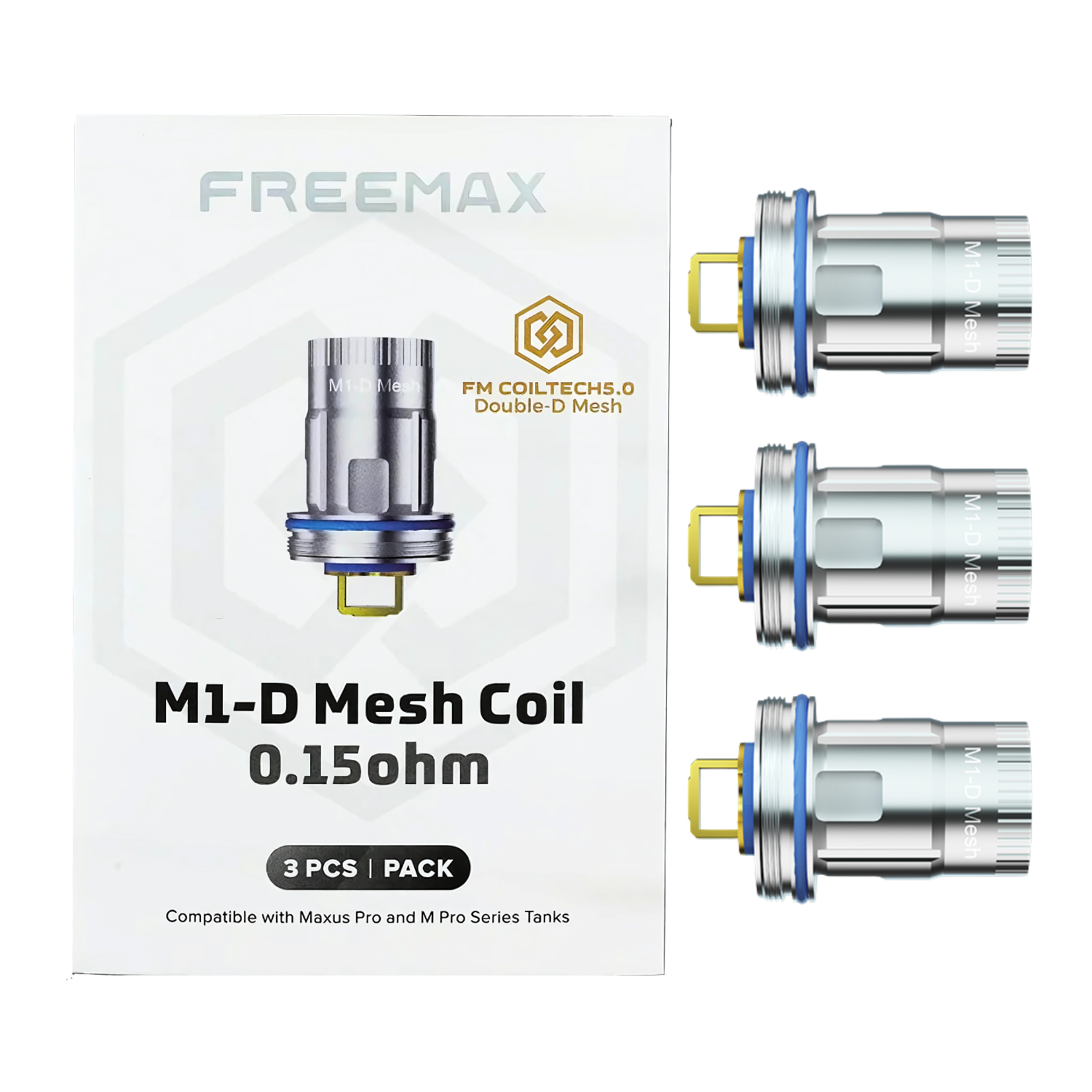 FreeMax Freemax 904L Mesh M Series (Maxus) (Box of 3) M1-D Mesh 0.15ohm