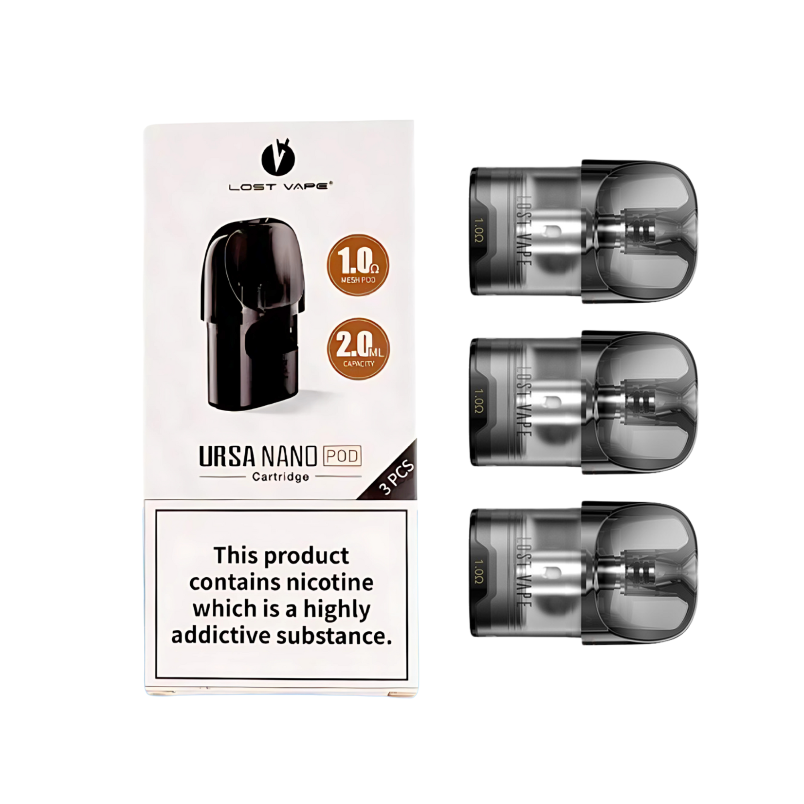 Lost Vape Lost Vape URSA Nano V3 Replacement Pods/Coils (Box of 3) 1.0 Ohm