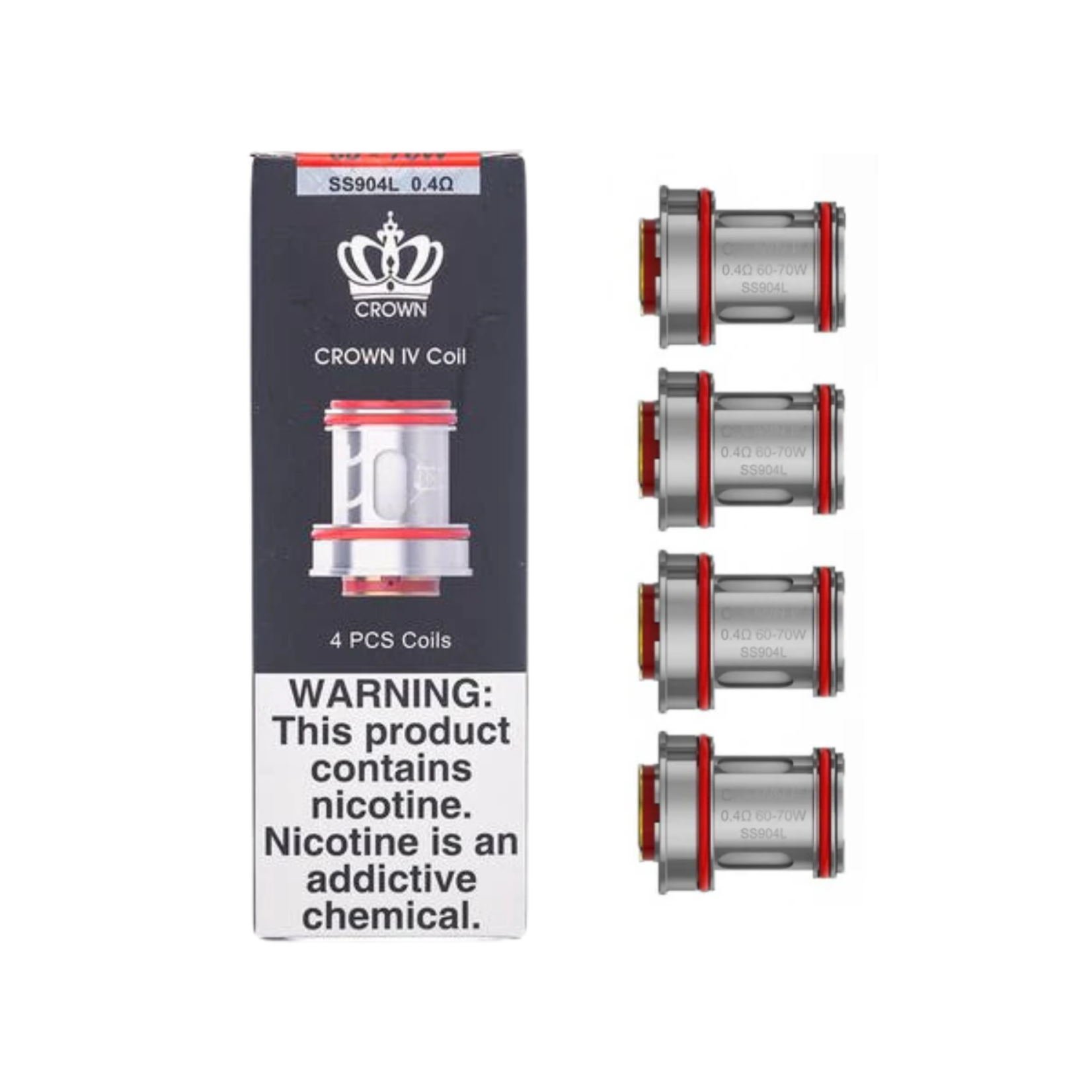 Uwell Uwell Crown 4 IV Replacement Coils (Box of 4) 0.4 Dual