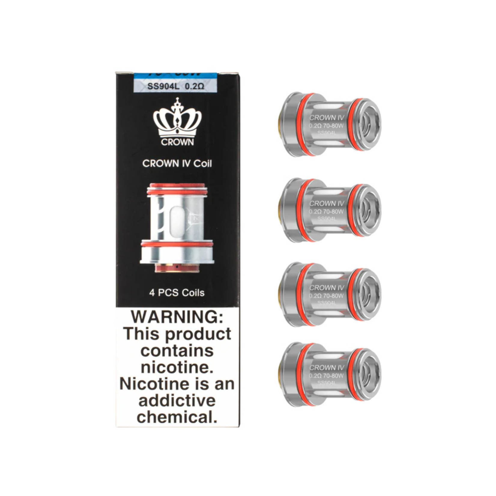 Uwell Uwell Crown 4 IV Replacement Coils (Box of 4) 0.2 Dual