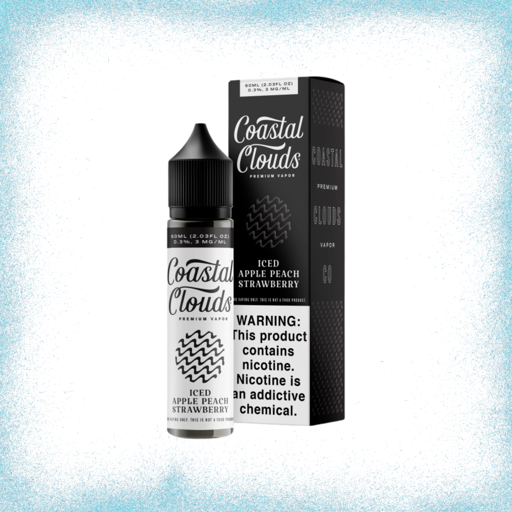 Coastal Clouds Premium Vapor Coastal Clouds Iced 60ml Apple Peach Strawberry