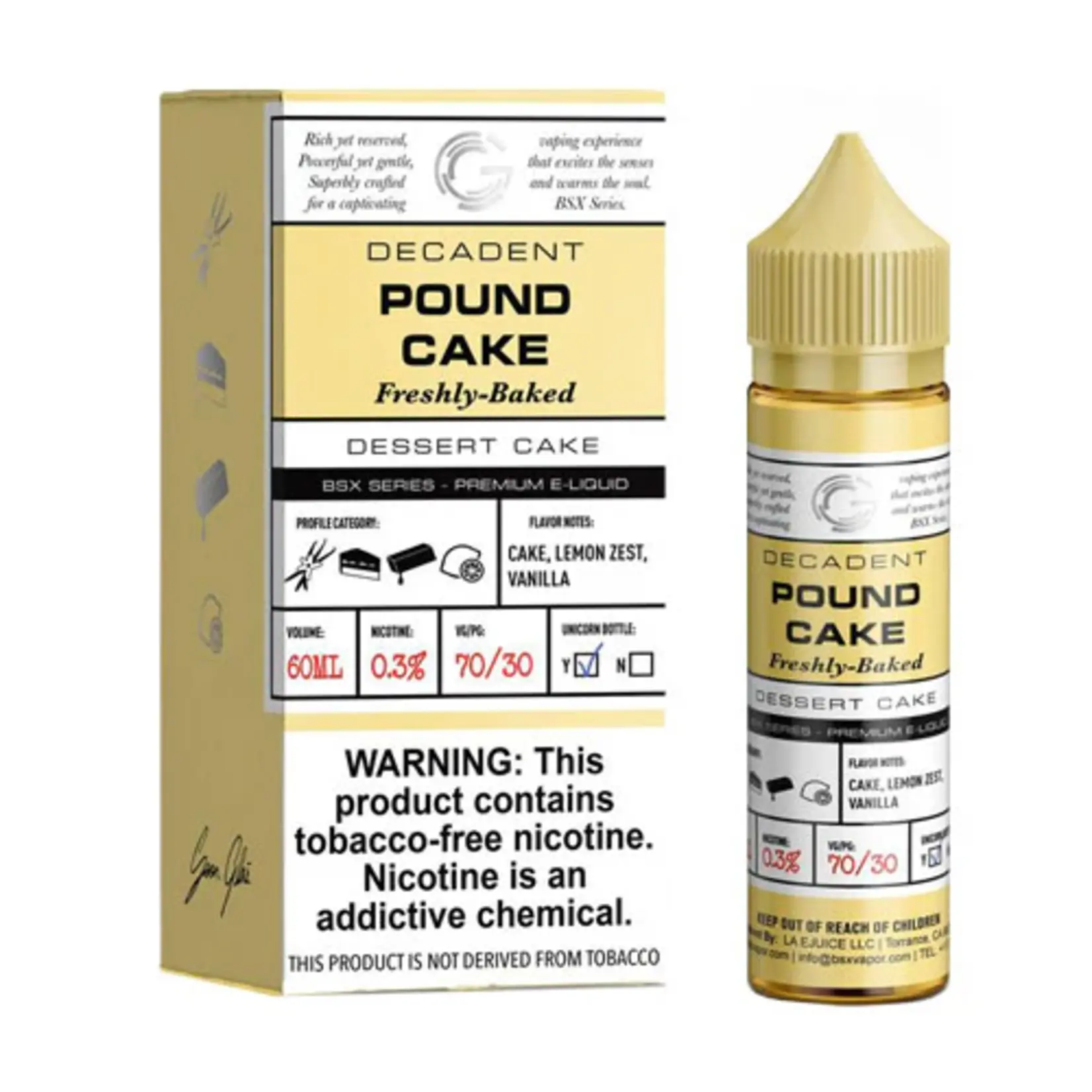 Glas Glas Basix Series 60ml Pound Cake 0mg
