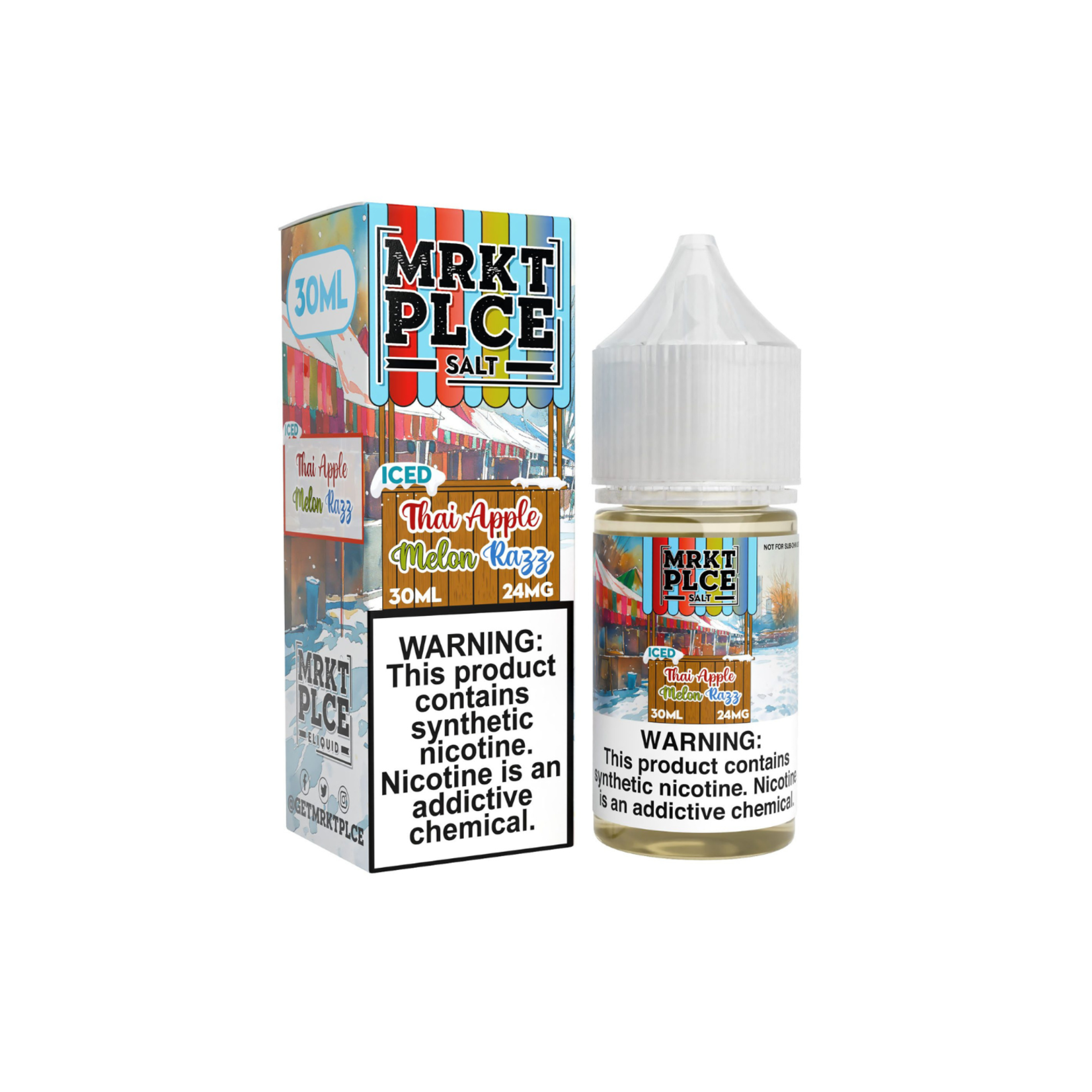 MRKT PLCE MRKT PLCE Iced Salt 30ml Thai Apple Melon Razz