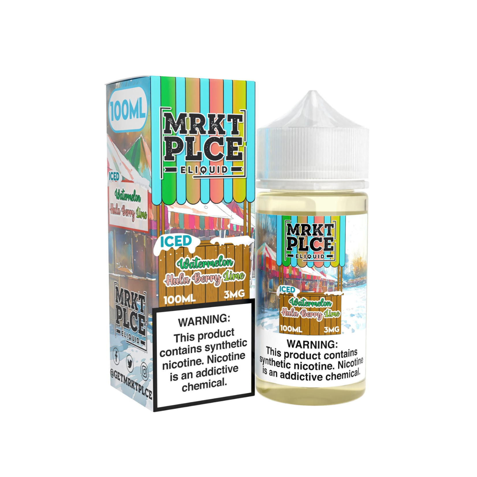 MRKT PLCE MRKT PLCE Iced 100ml Watermelon Hulaberry Lime