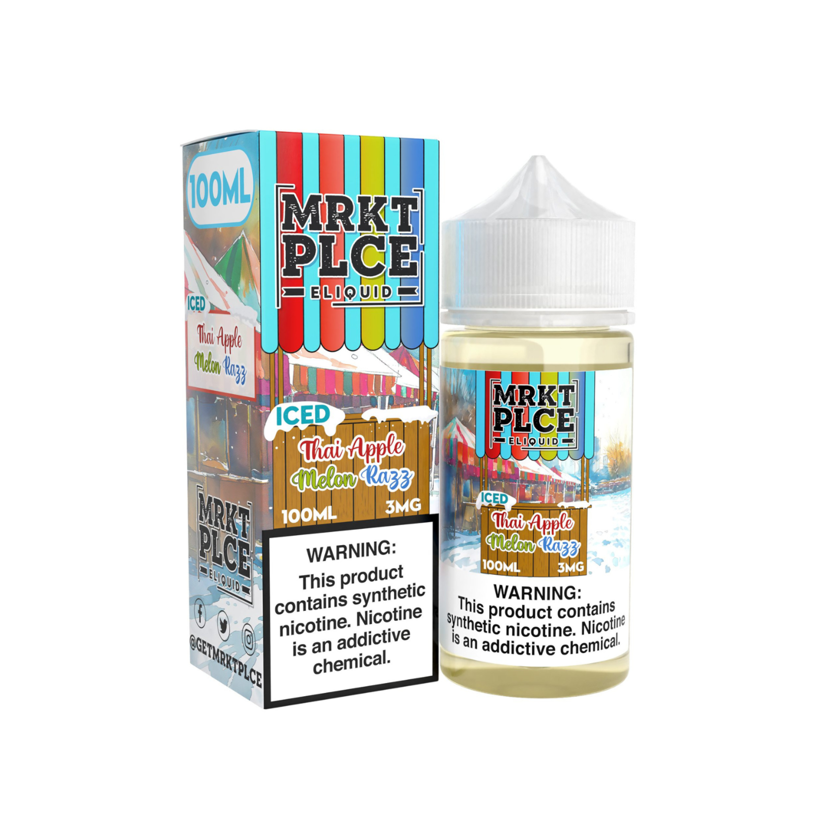 MRKT PLCE MRKT PLCE Iced 100ml Thai Apple Melon Razz