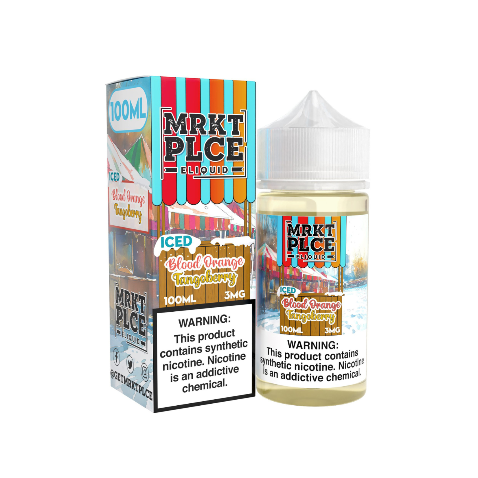 MRKT PLCE MRKT PLCE Iced 100ml Blood Orange Tangoberry