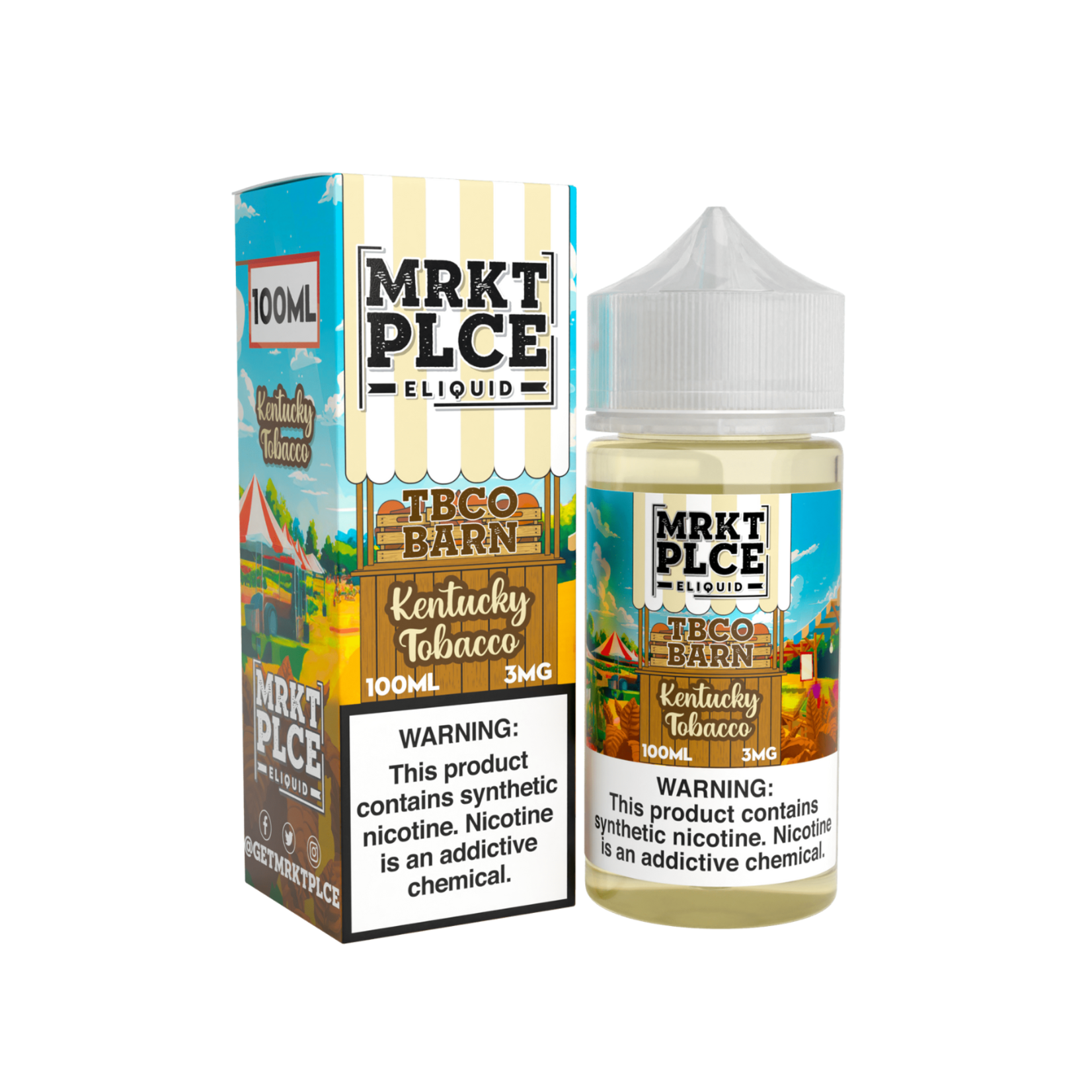 MRKT PLCE MRKT PLCE TBCO BARN 100ml Kentucky Tobacco 6mg