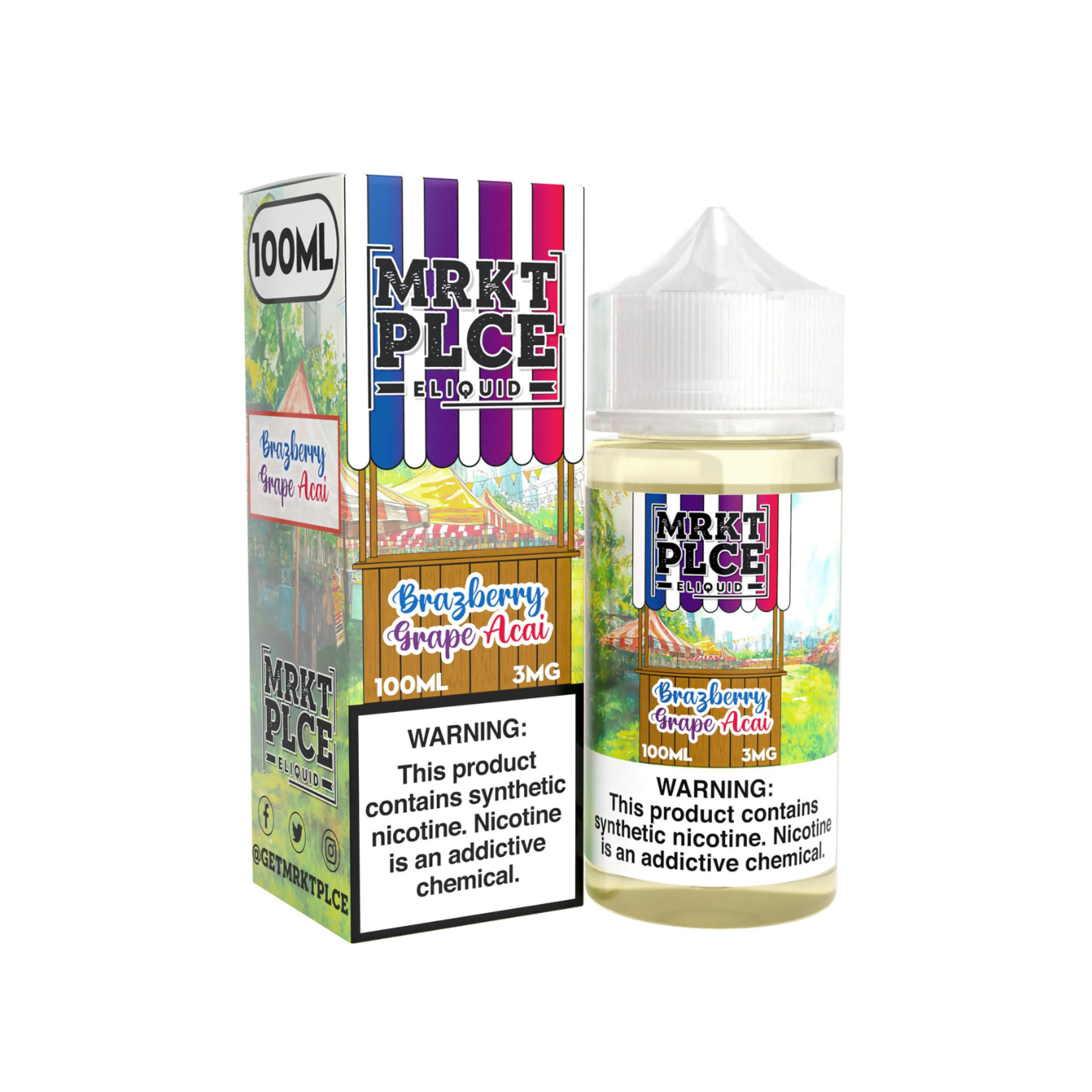 MRKT PLCE MRKT PLCE 100ml Brazberry Grape Acai 0mg