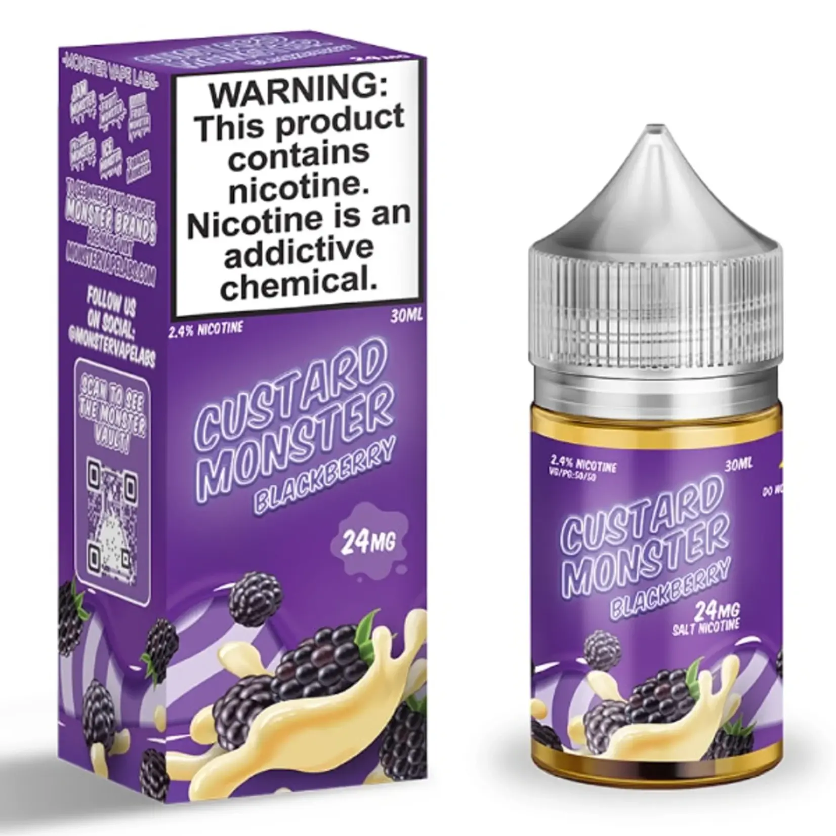 Monster Vape Labs Custard Monster Salt 30ml Blackberry 48mg