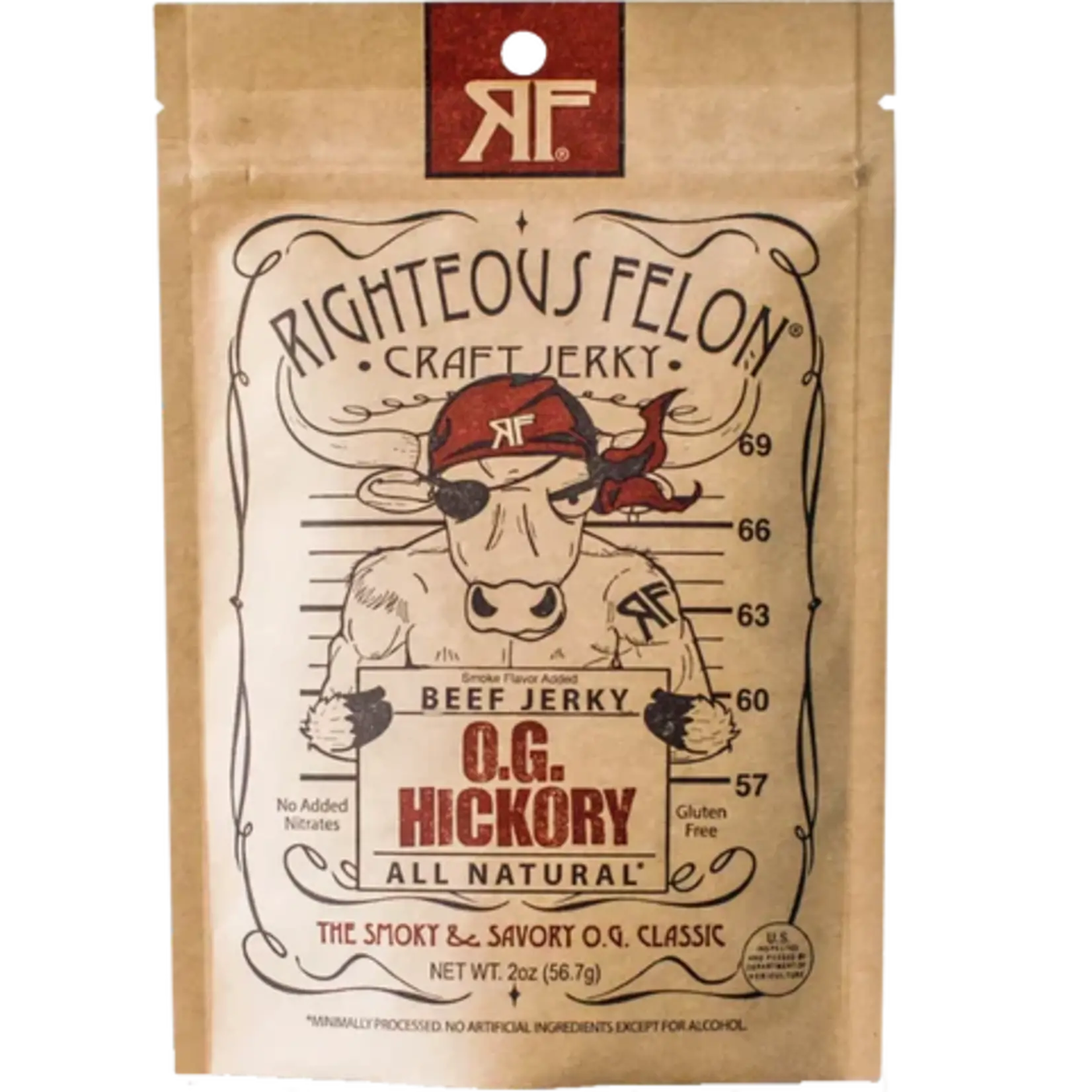 Righteous Felon Jerky 2oz Bag