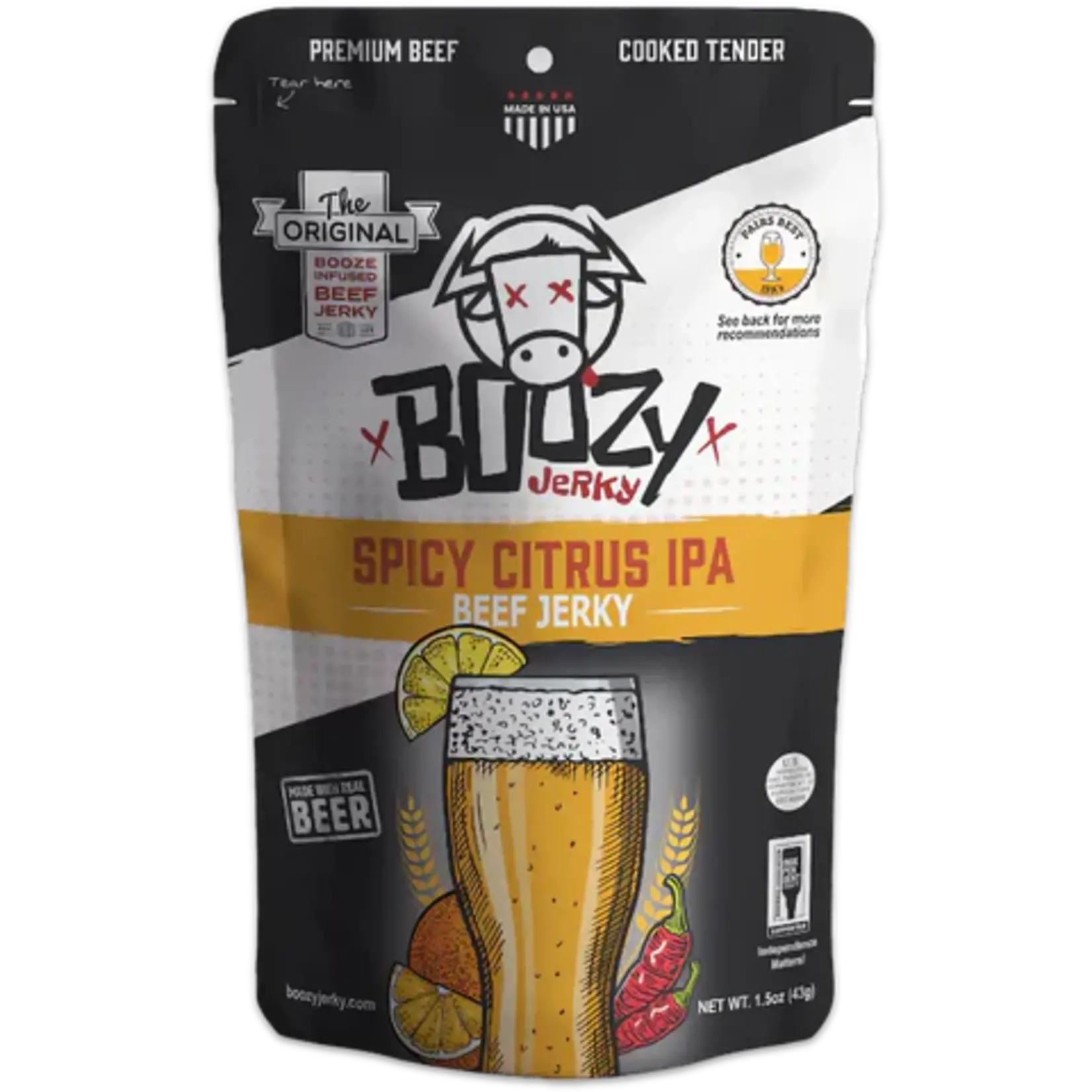 Boozy Beef Jerky 1.5oz Bag