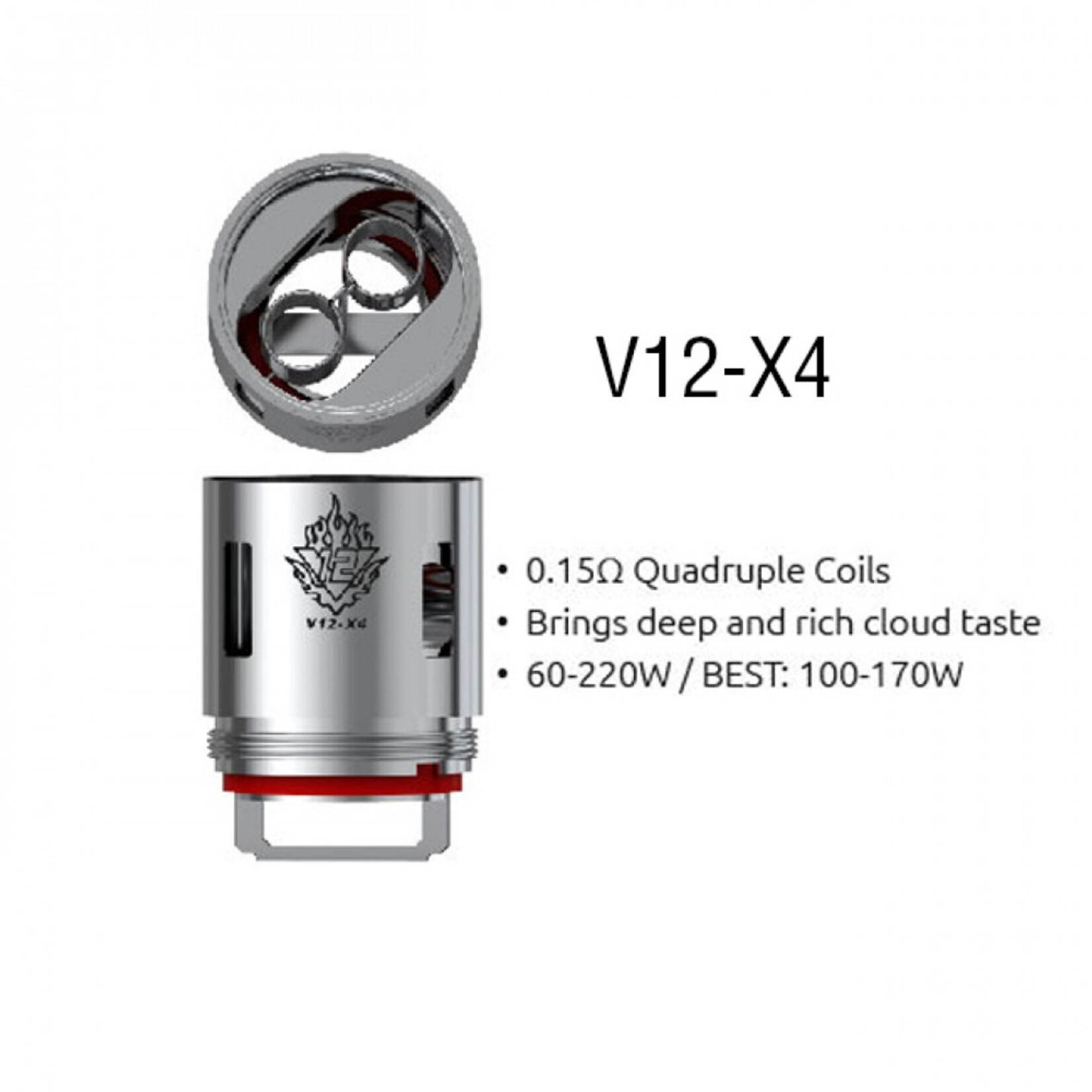 Smok Smok TFV12 (Box of 3) T6 .17 (Kanthal)