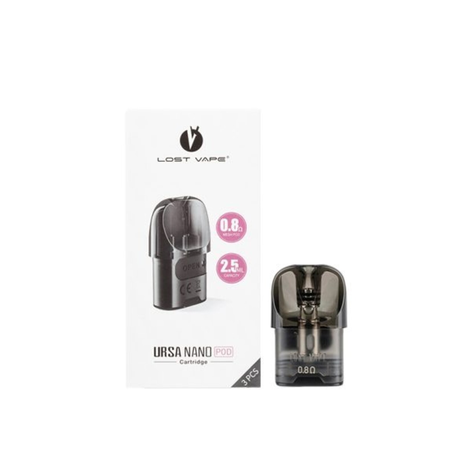 Lost Vape Lost Vape URSA Nano Replacement Pods/Coils (Box of 3) 0.8 Ohm