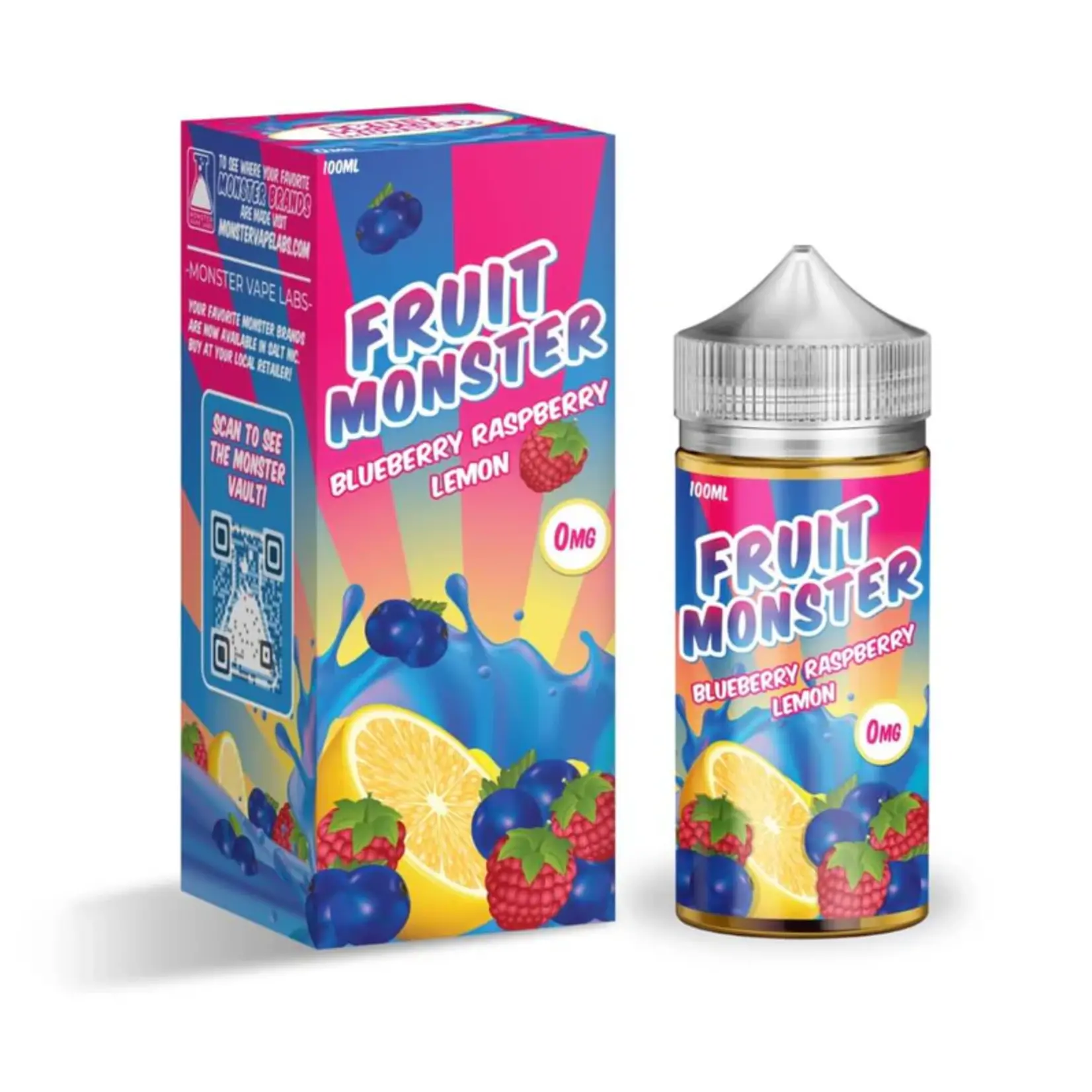 Monster Vape Labs Fruit Monster 100ml Blueberry Raspberry Lemon 0mg