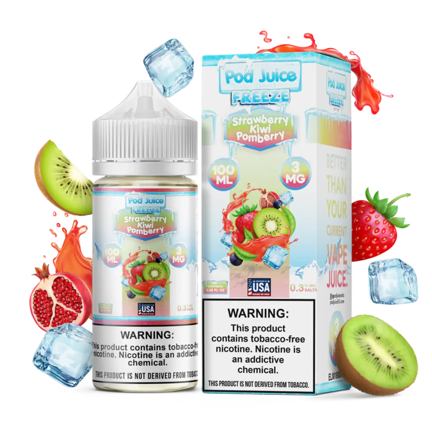 Pod Juice Pod Juice 100ml Strawberry Kiwi Pomberry Freeze