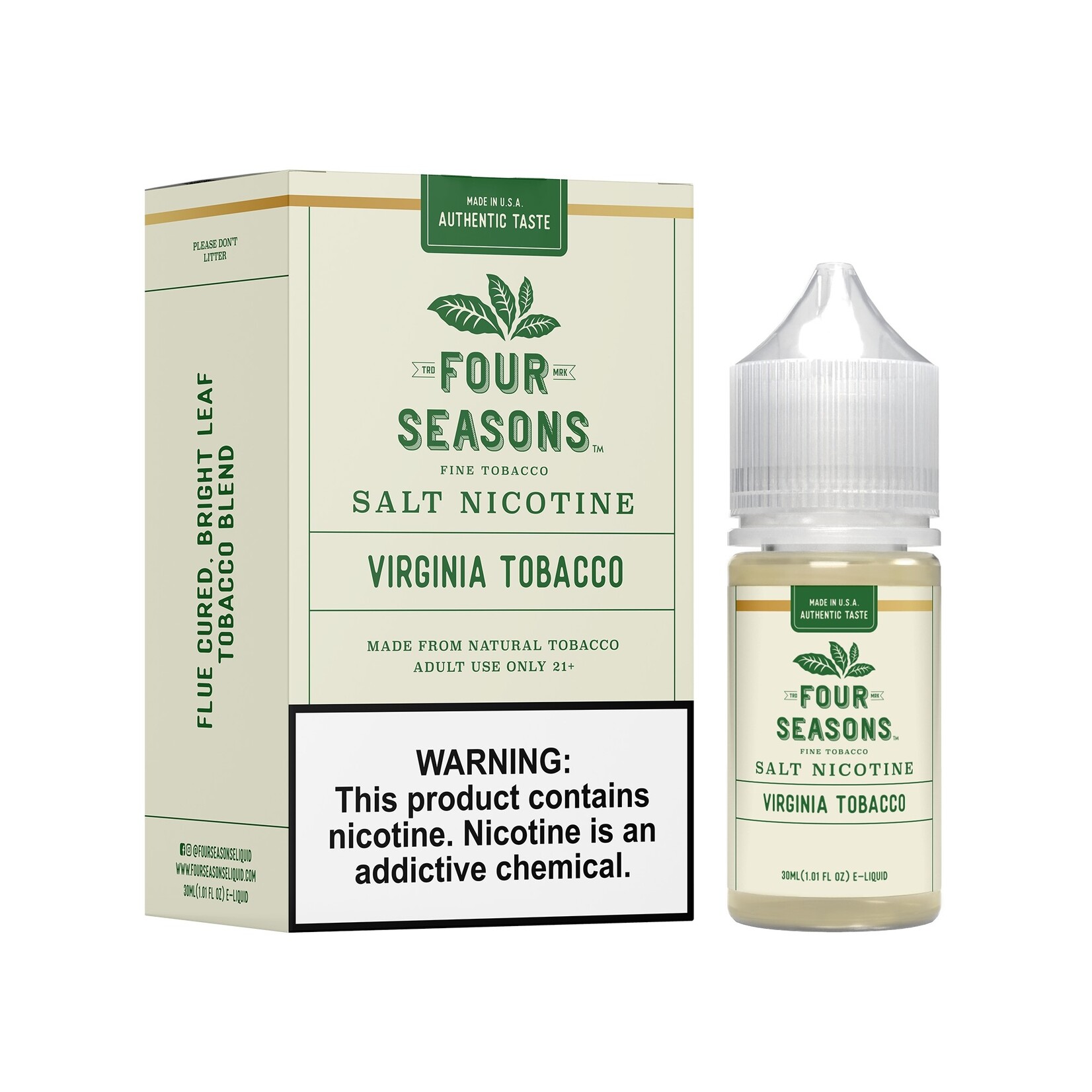 Four Seasons Four Seasons Salt 30ml Virginia Tobacco