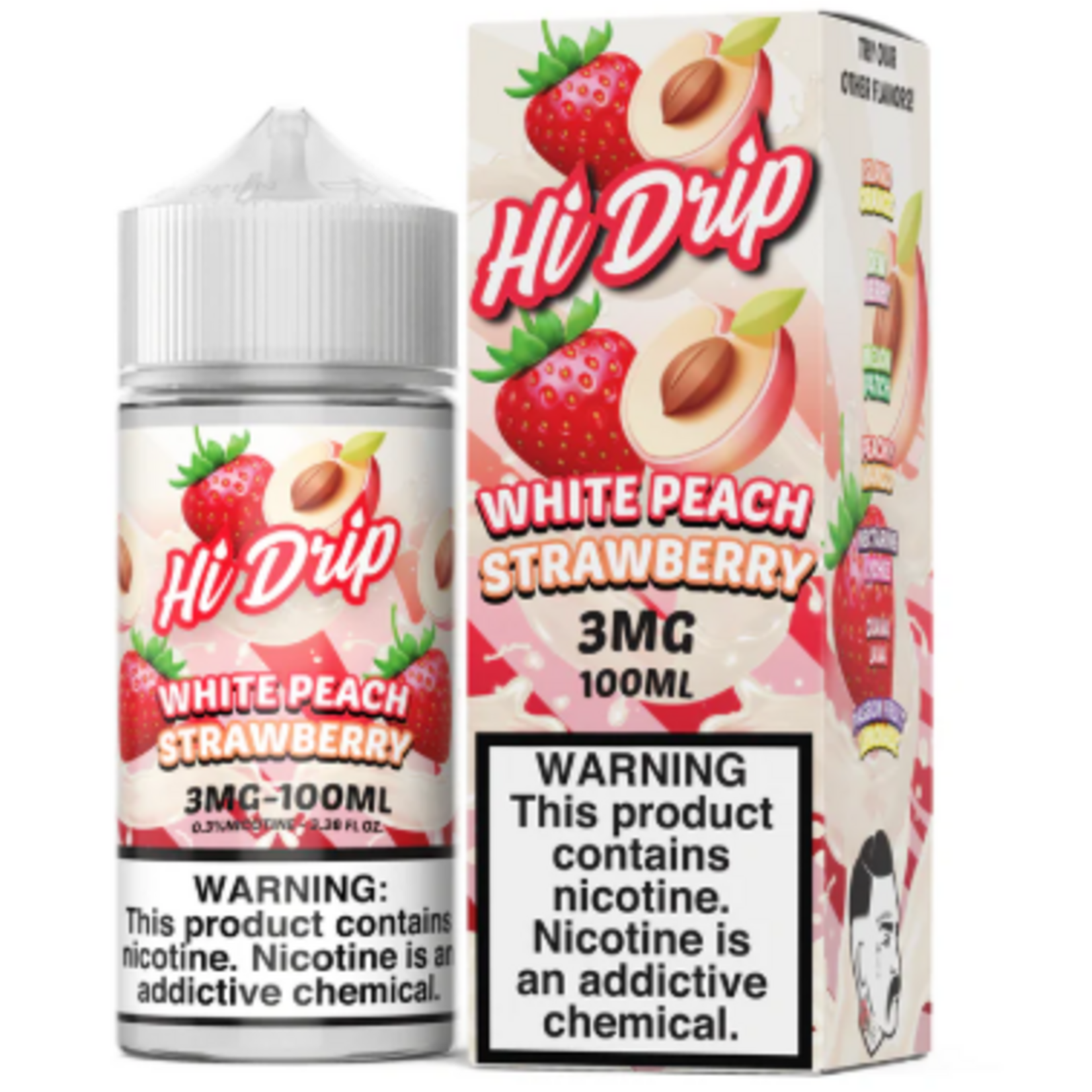 Hi-Drip Hi Drip 100ml  White Peach Strawberry 6mg