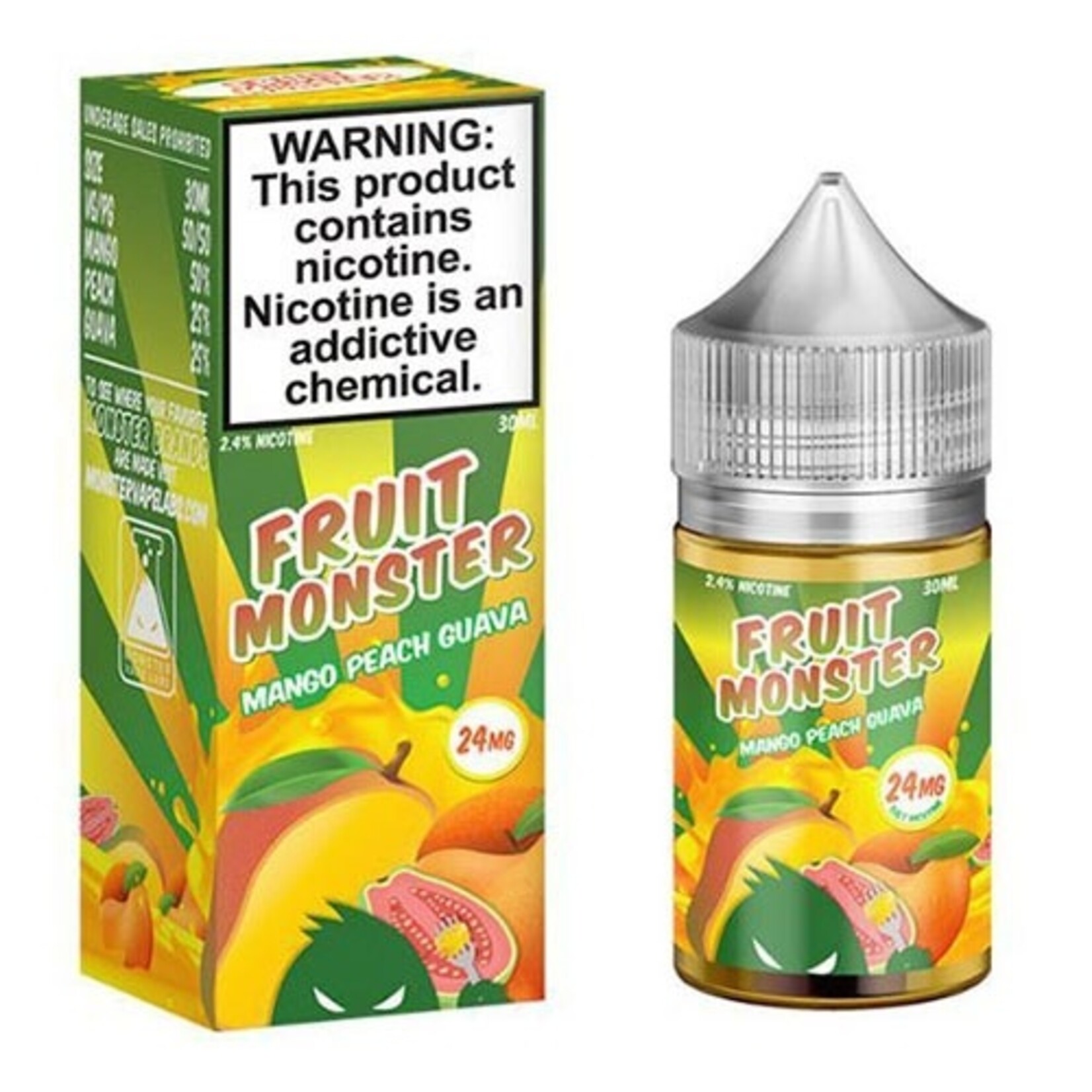 Monster Vape Labs Fruit Monster Salt 30ml Mango Peach Guava 24mg